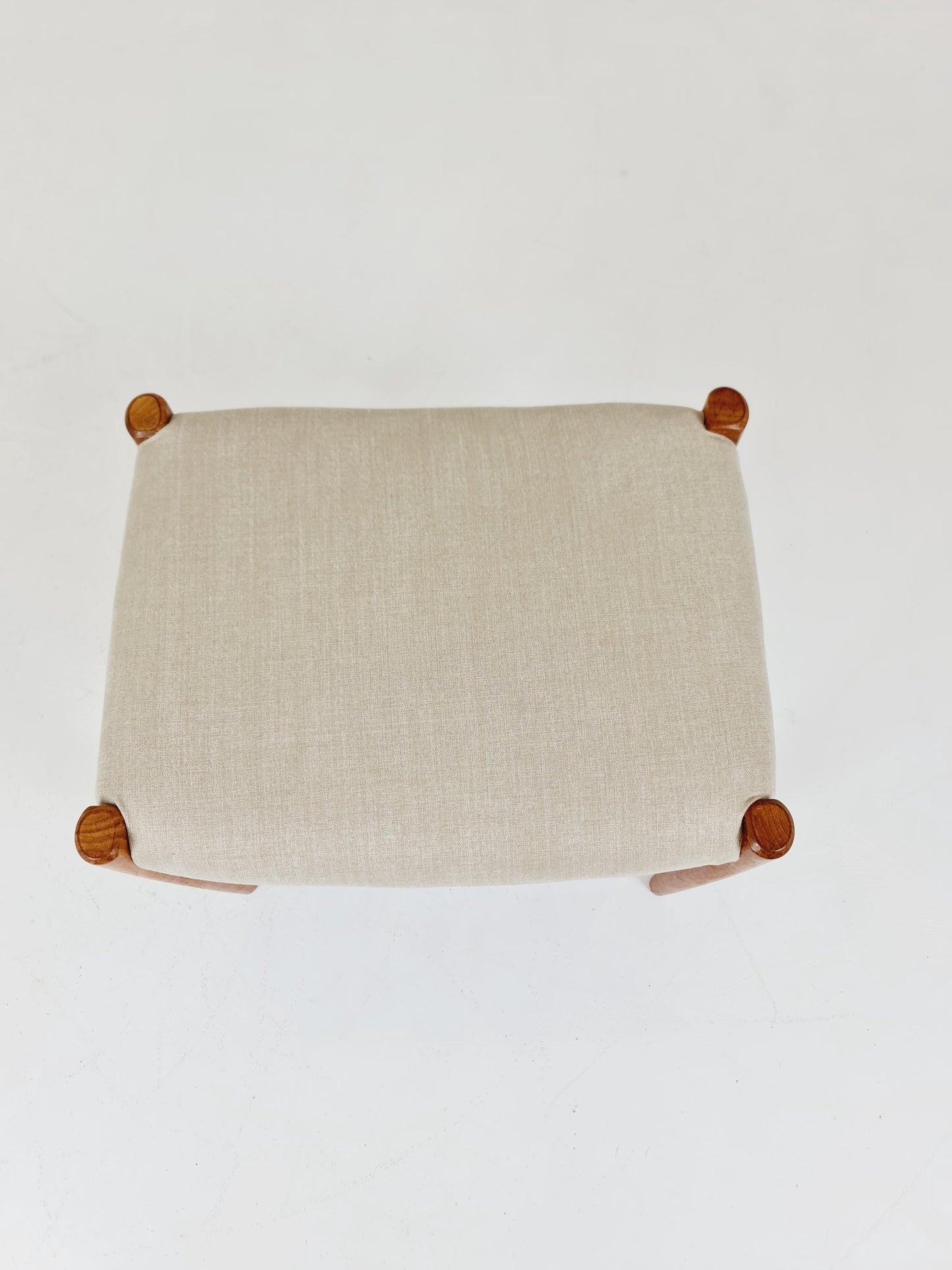 Vintage Danish teak stool ottoman by Niels Otto Møller , 1960s