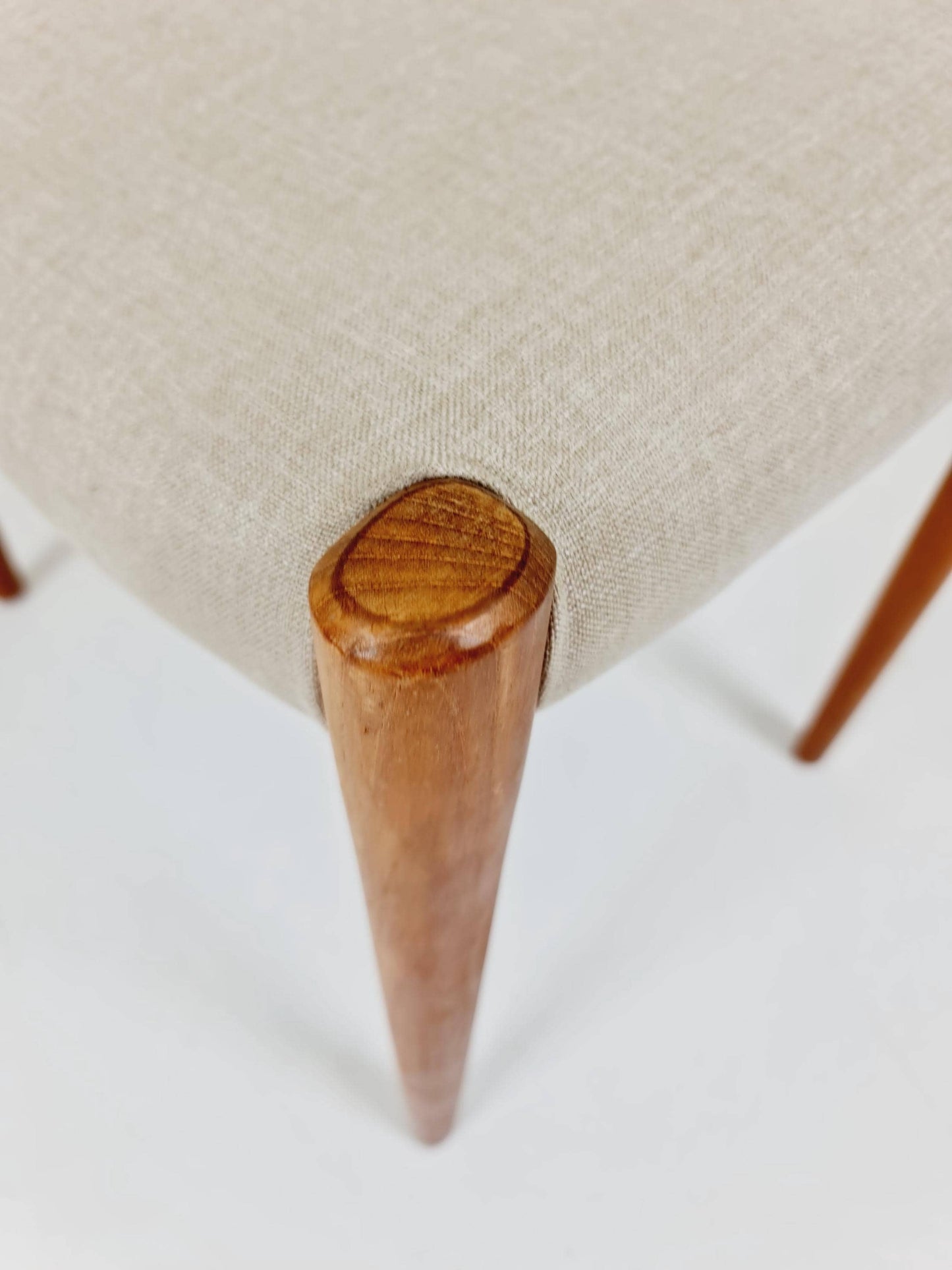Vintage Danish teak stool ottoman by Niels Otto Møller , 1960s
