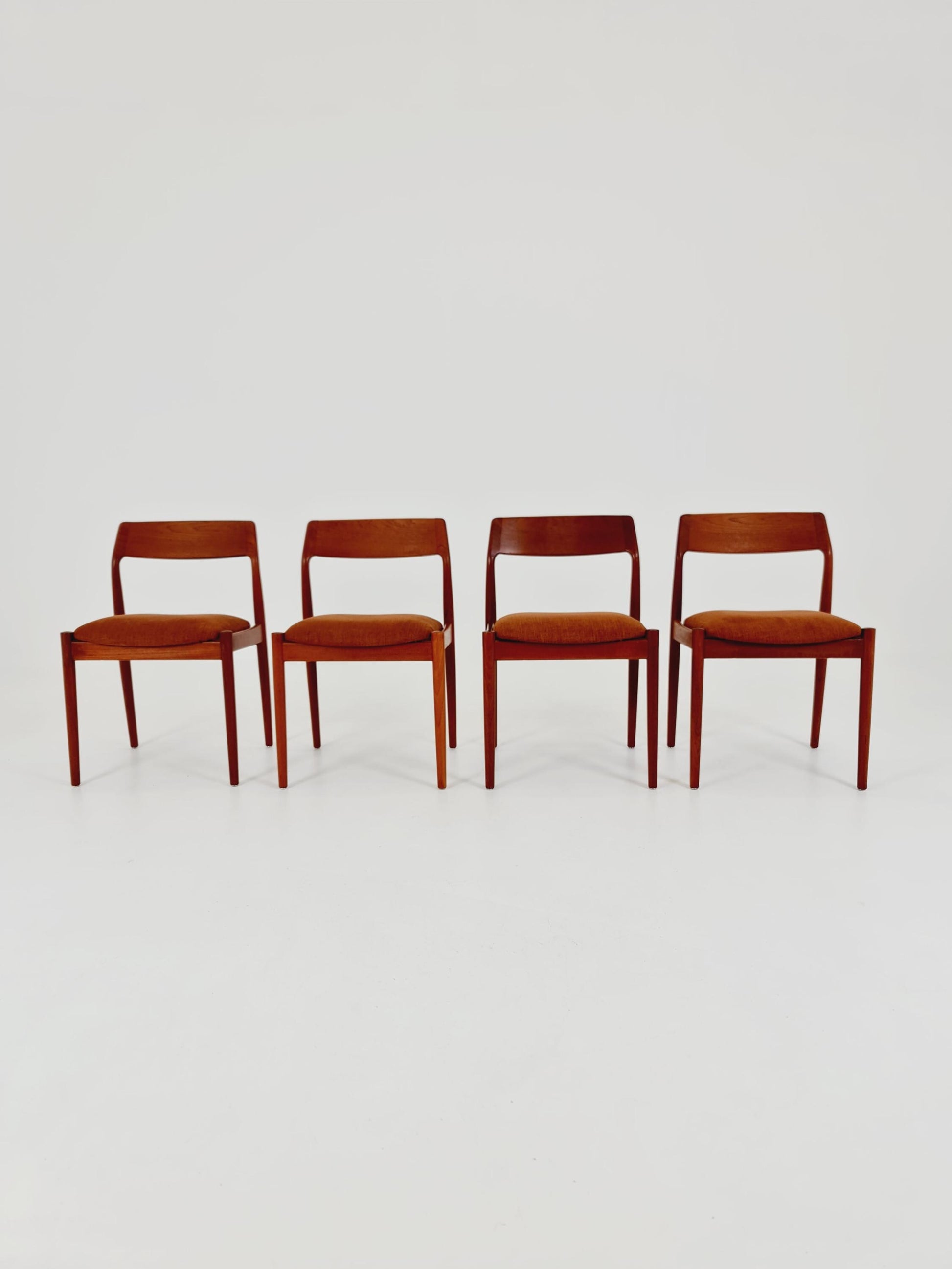 Danish teak dining chairs by David Nygrens Möbelfabrik 1960s, set of 4