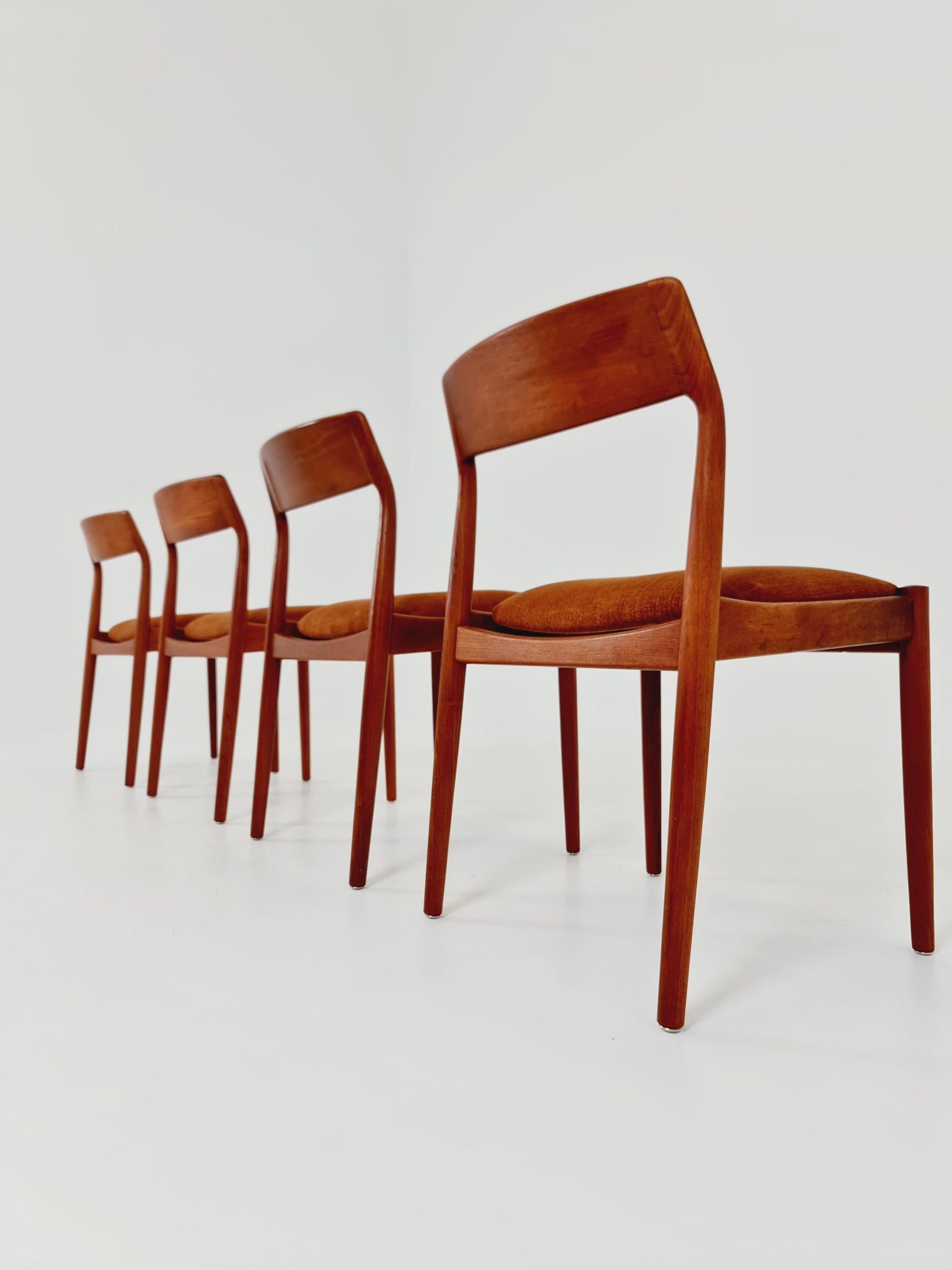 Danish teak dining chairs by David Nygrens Möbelfabrik 1960s, set of 4