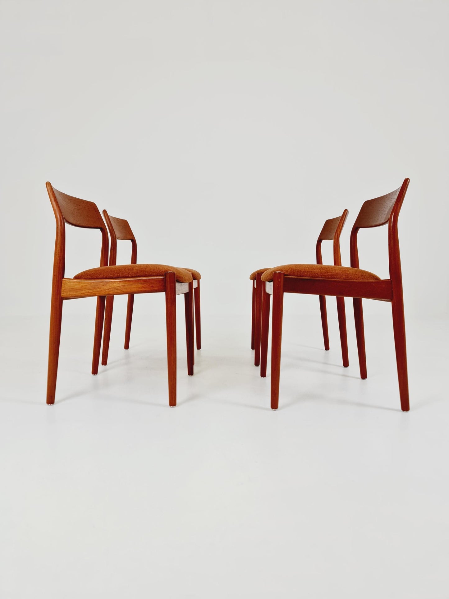 Danish teak dining chairs by David Nygrens Möbelfabrik 1960s, set of 4