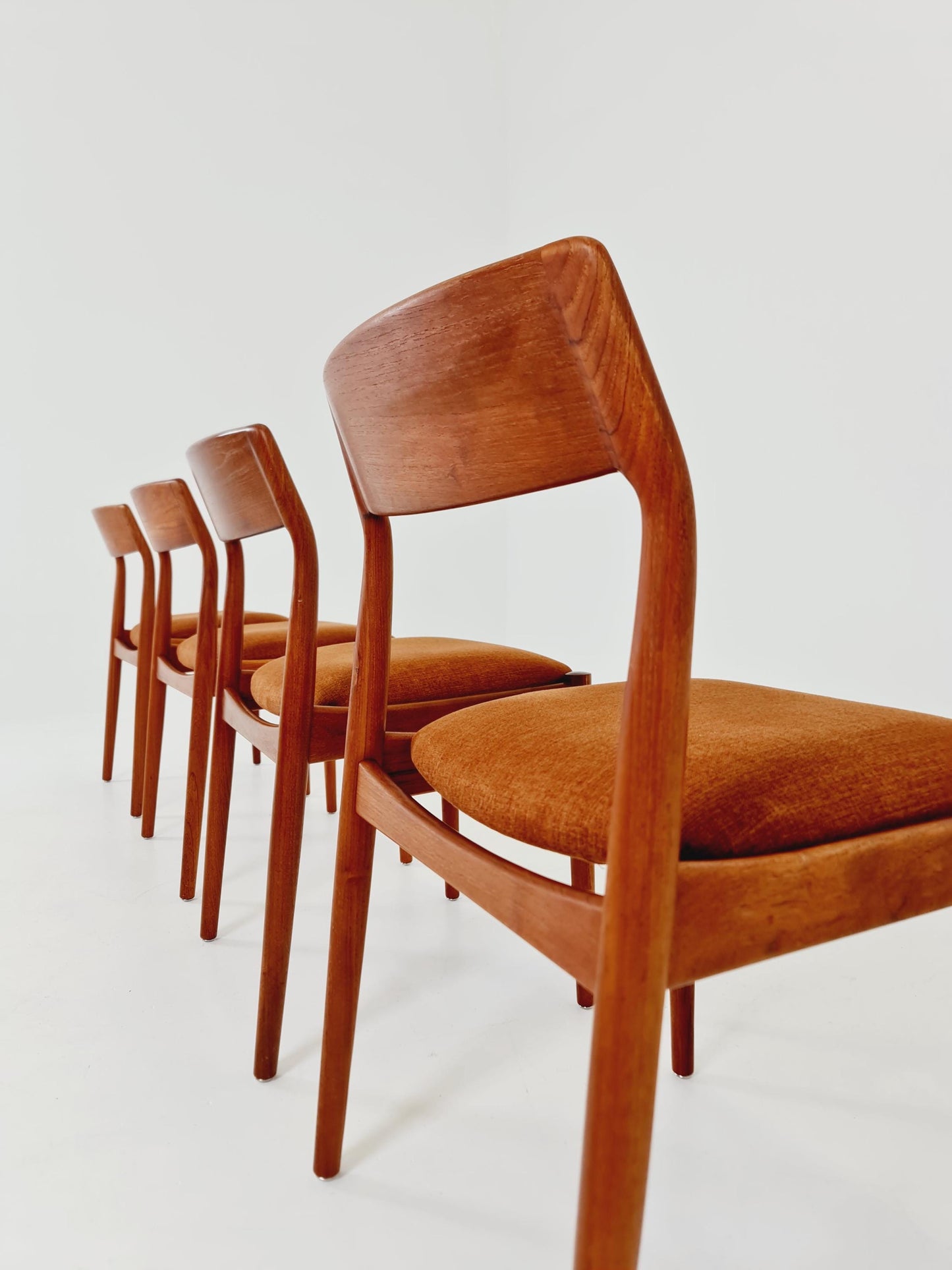 Danish teak dining chairs by David Nygrens Möbelfabrik 1960s, set of 4