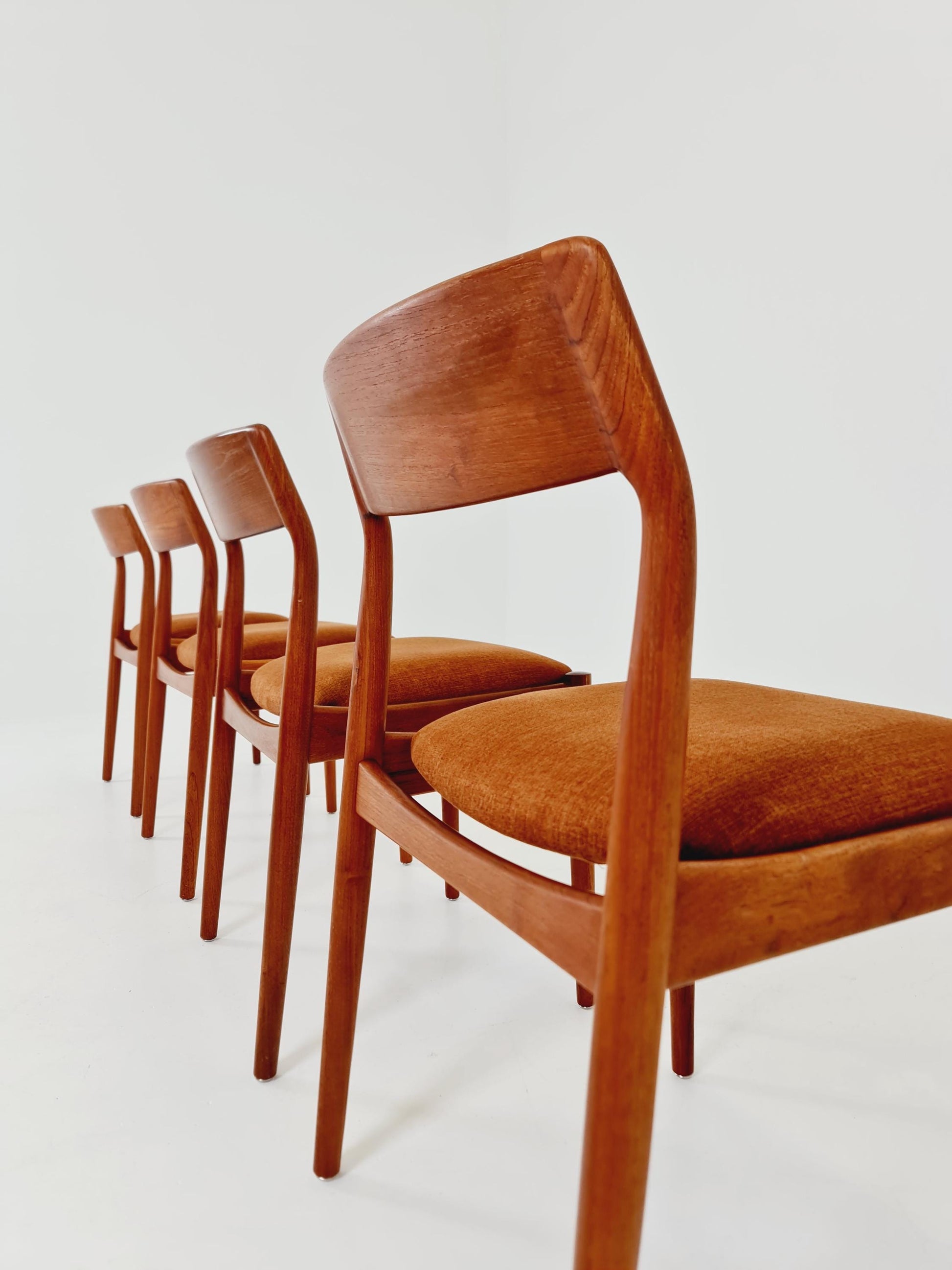 Danish teak dining chairs by David Nygrens Möbelfabrik 1960s, set of 4