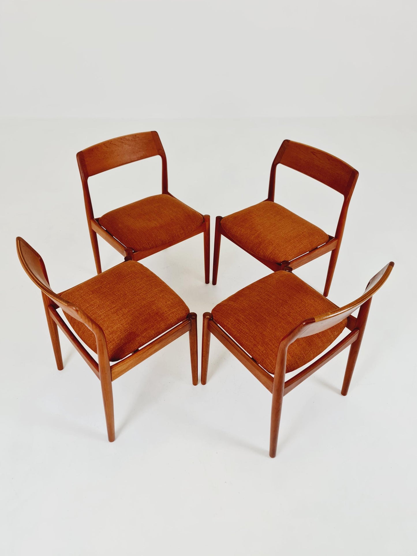 Danish teak dining chairs by David Nygrens Möbelfabrik 1960s, set of 4