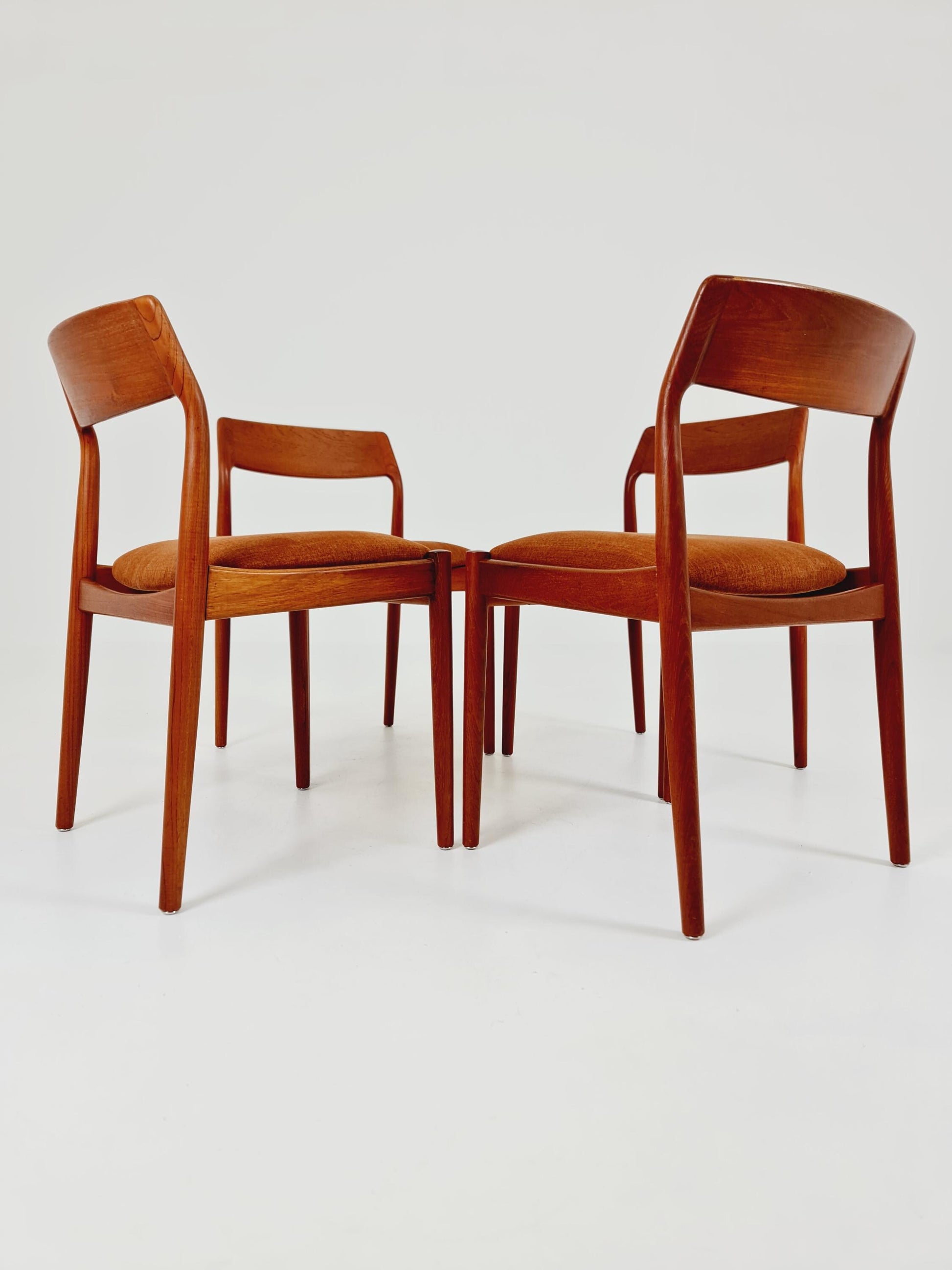 Danish teak dining chairs by David Nygrens Möbelfabrik 1960s, set of 4