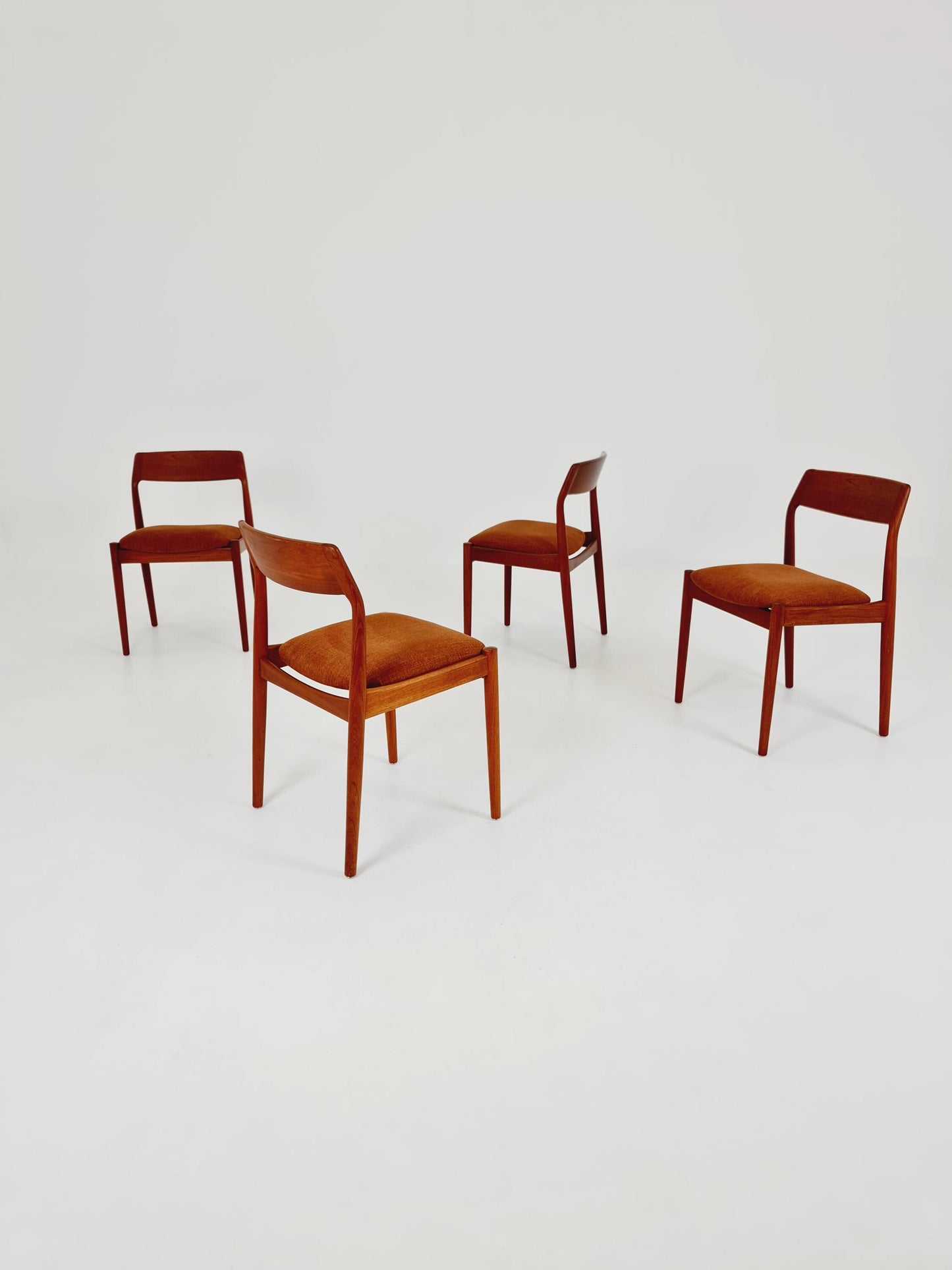 Danish teak dining chairs by David Nygrens Möbelfabrik 1960s, set of 4