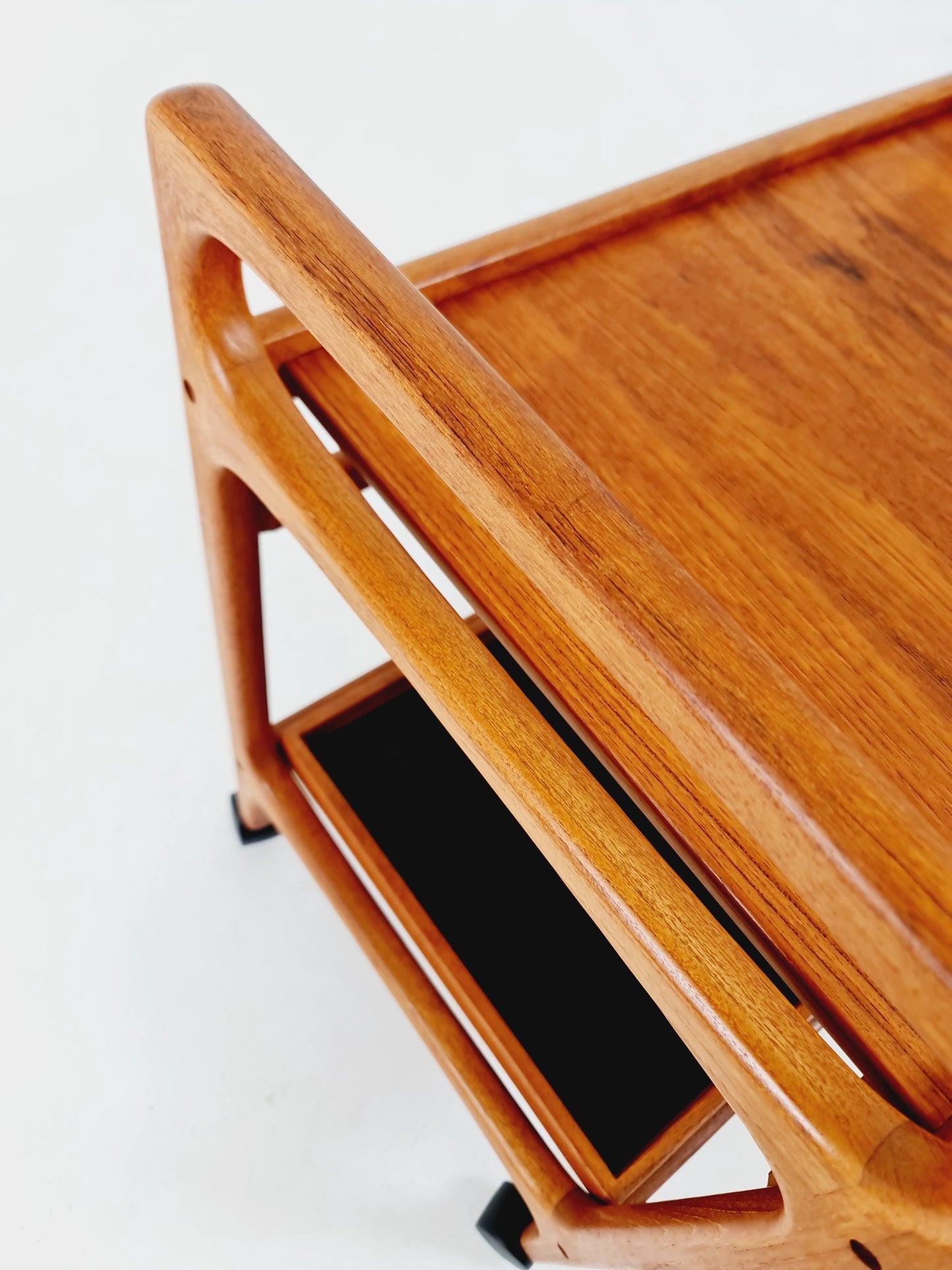 Vintage mid century danish trolley in solid teak/ bar cart By Salling Stolefabrik, 1960s