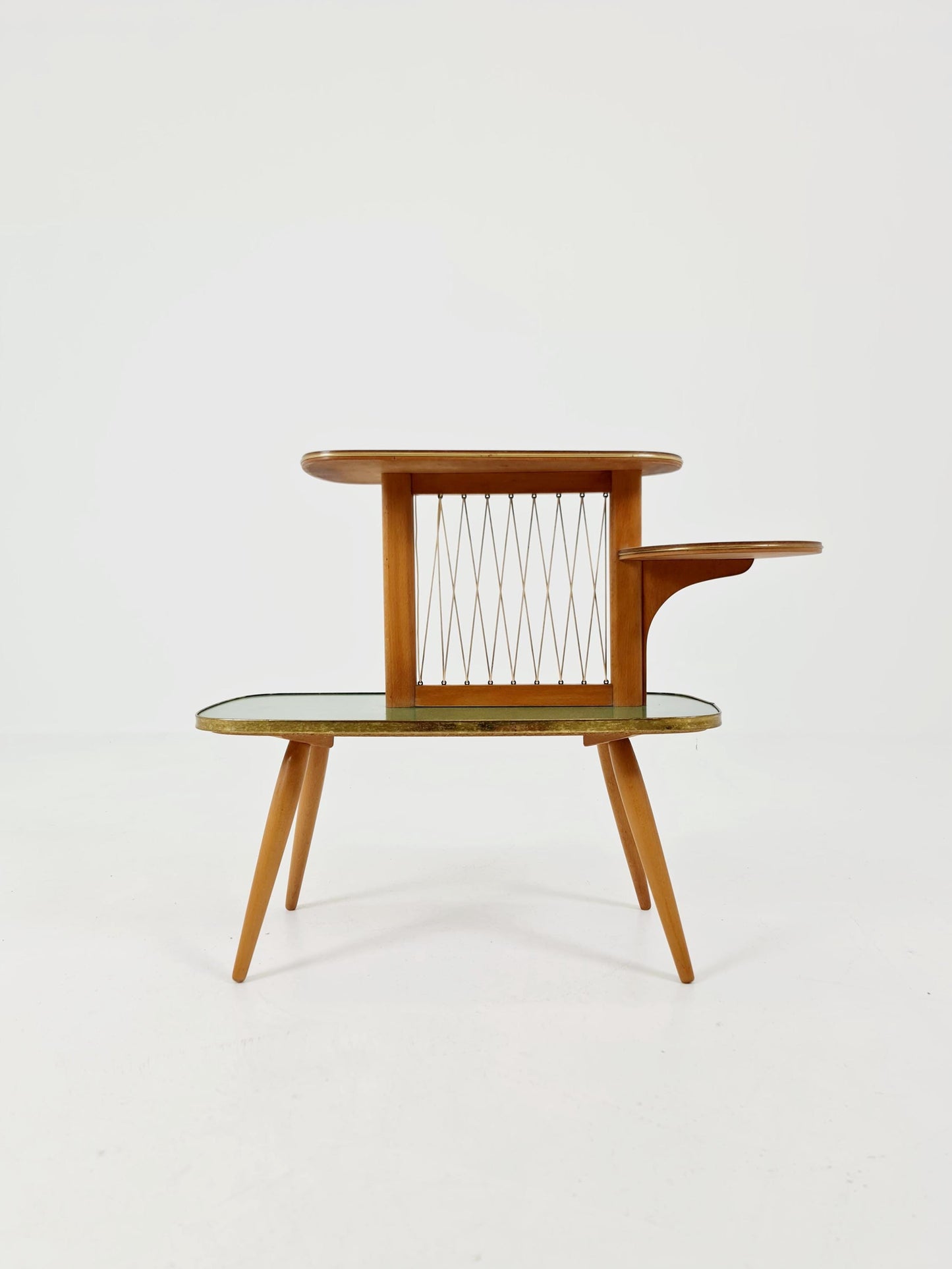 Rare Large German Plant Stand, Colorful Vintage Mid-Century Minimalist Indoor Plant Stand Side Table Retro flower table, 1950s