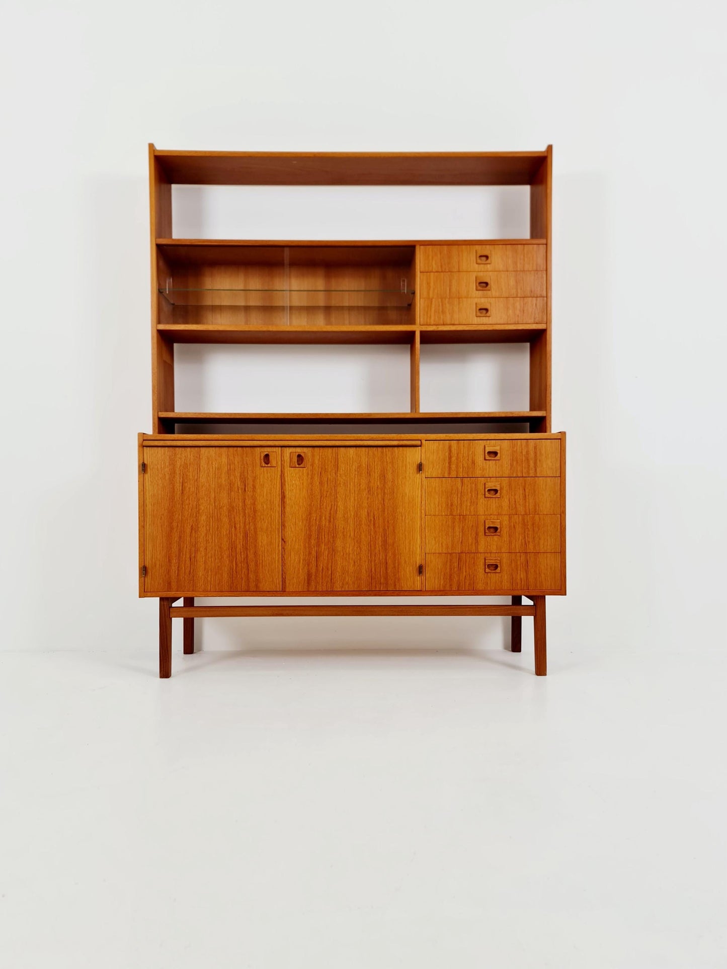 Danish freestanding vintage bookshelf system/ book case teak by Bengt Ruda, 1960s