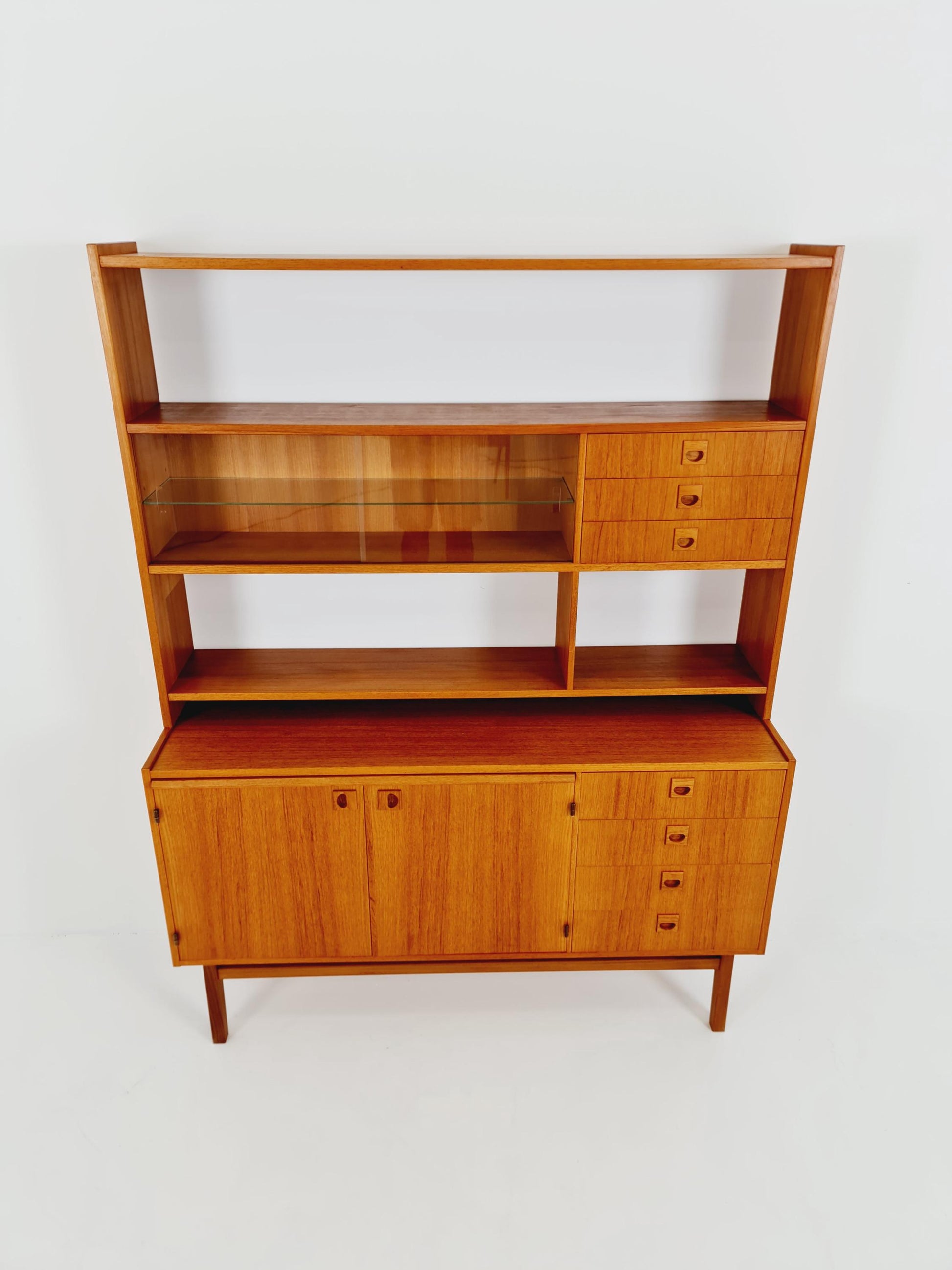 Danish freestanding vintage bookshelf system/ book case teak by Bengt Ruda, 1960s