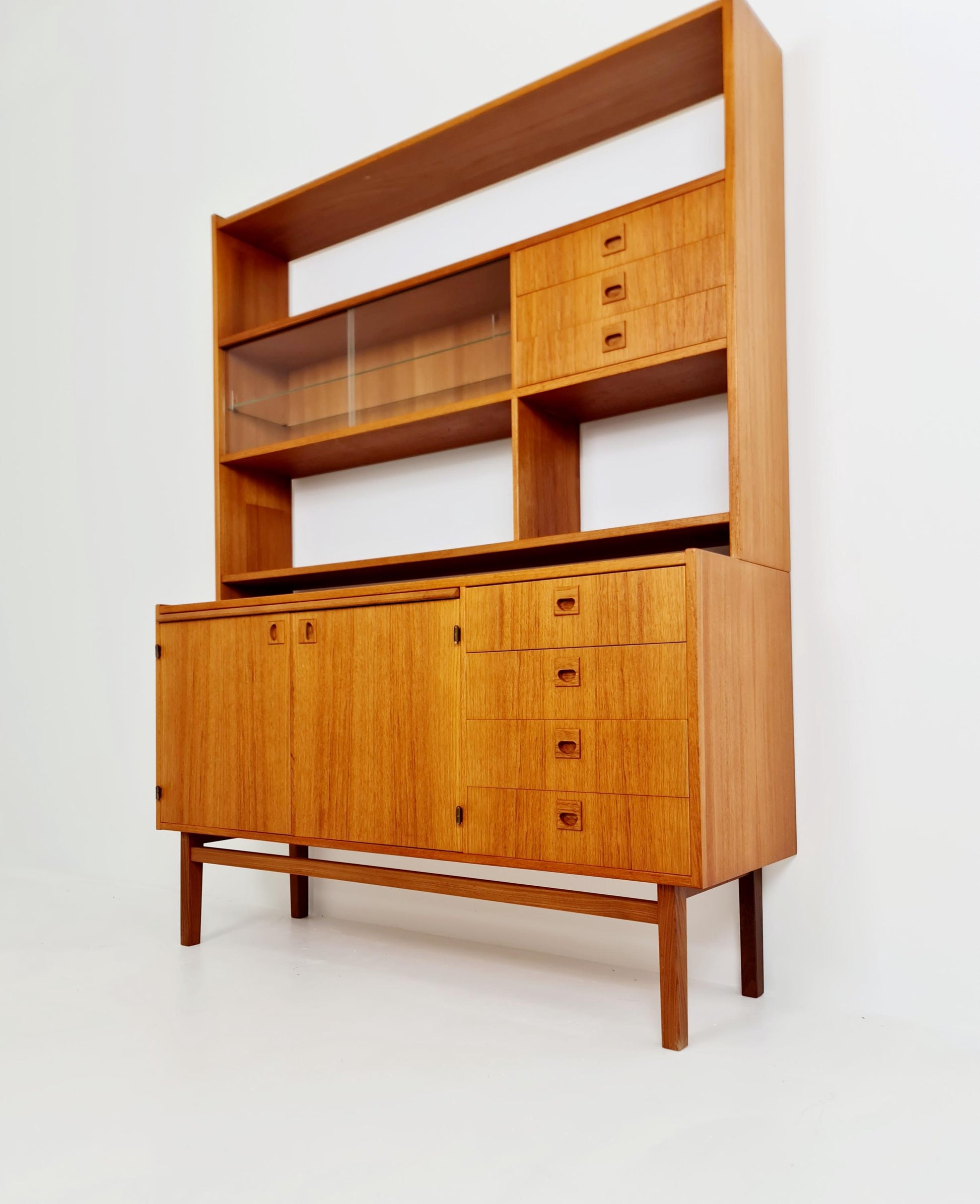 Danish freestanding vintage bookshelf system/ book case teak by Bengt Ruda, 1960s