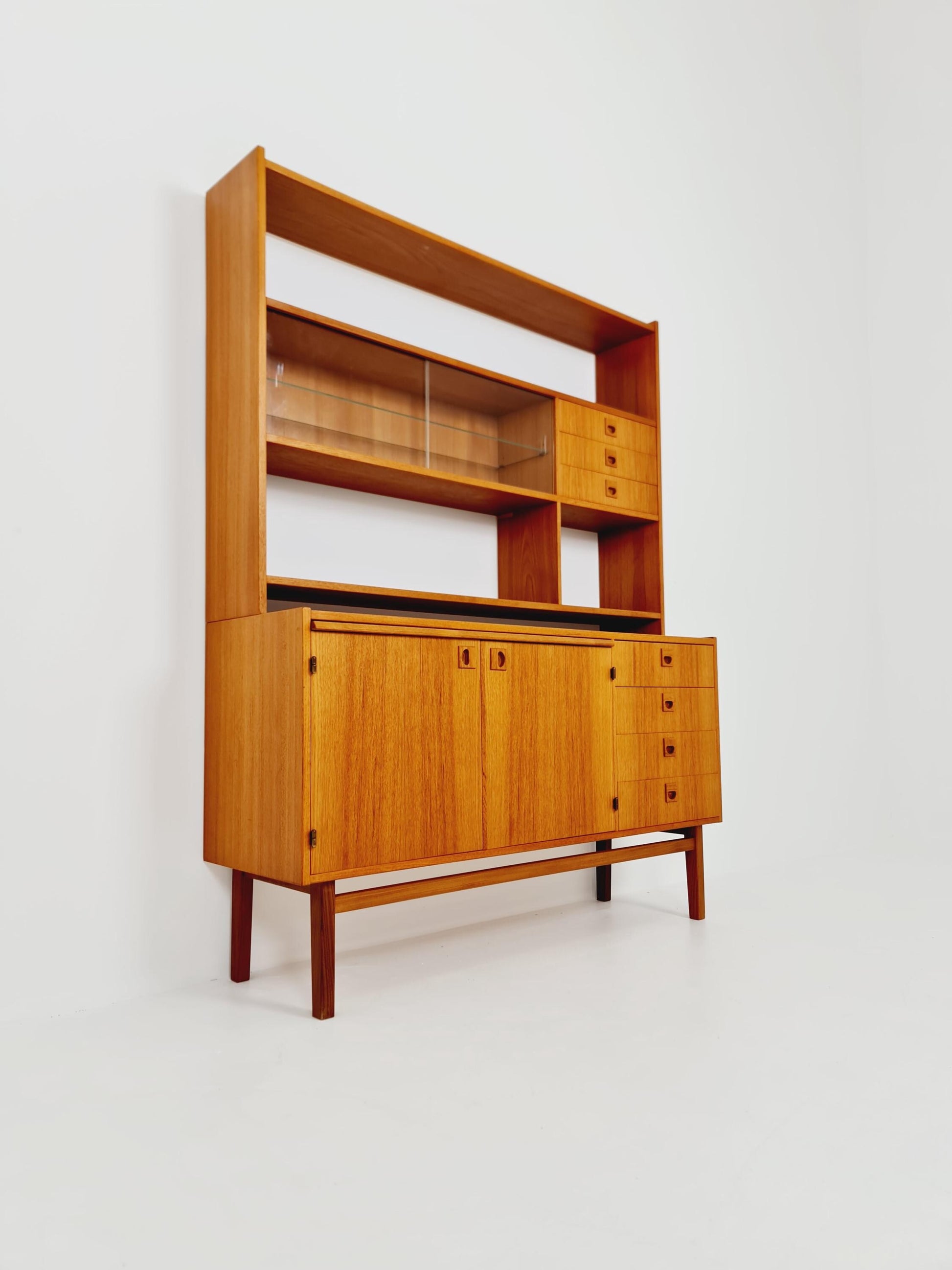 Danish freestanding vintage bookshelf system/ book case teak by Bengt Ruda, 1960s