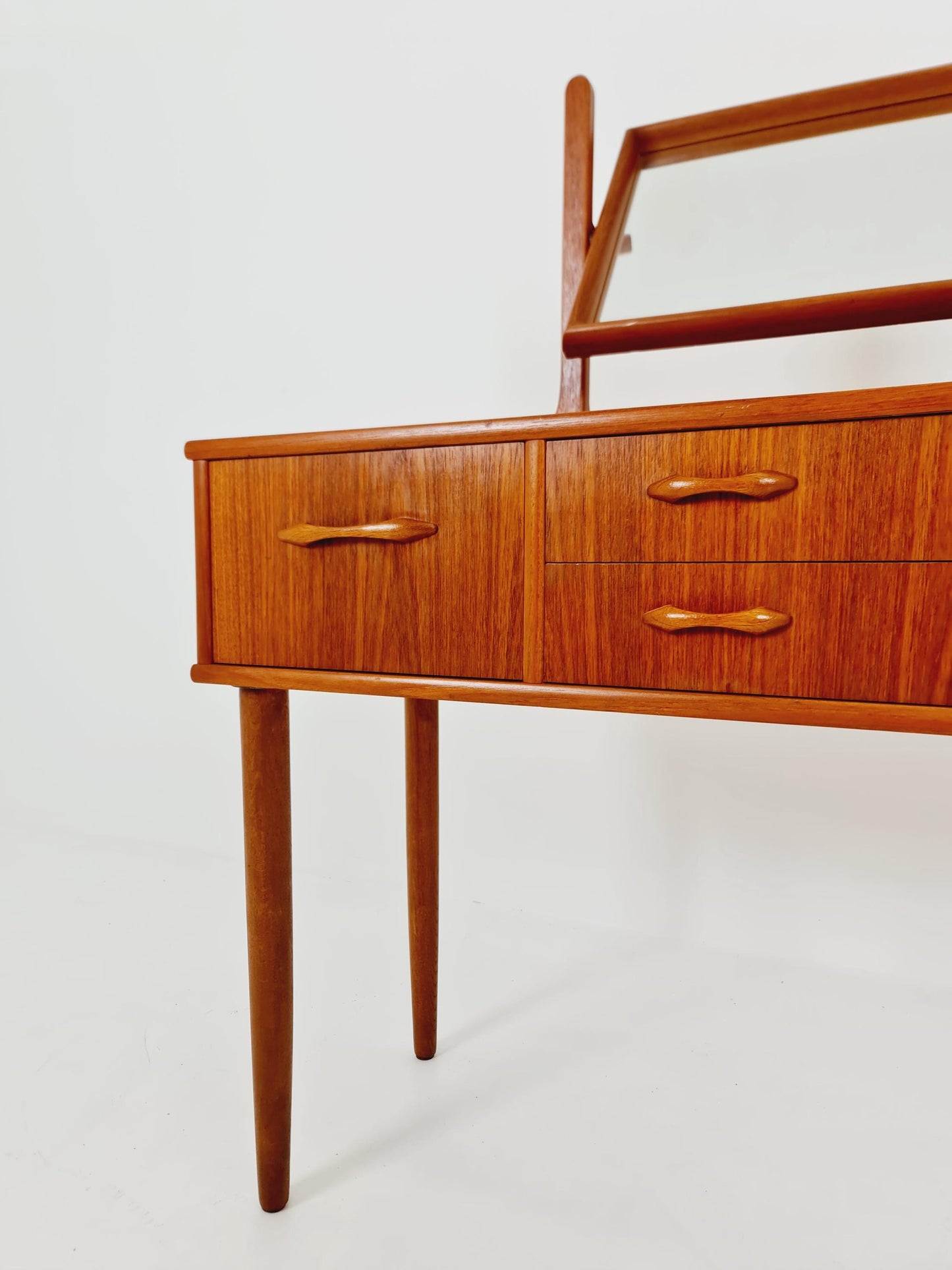 Mid Century Modern Danish Teak vanity table/ make up, 1960s