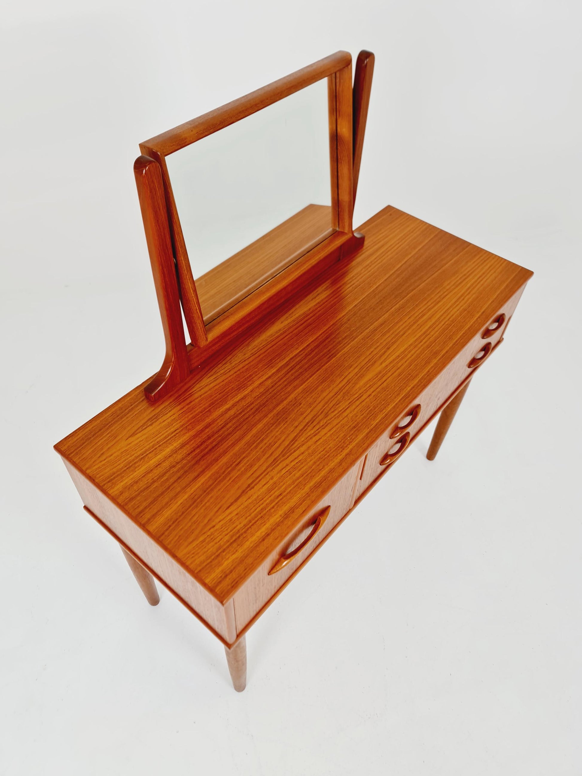 Mid Century Modern Danish Teak vanity table/ make up, 1960s