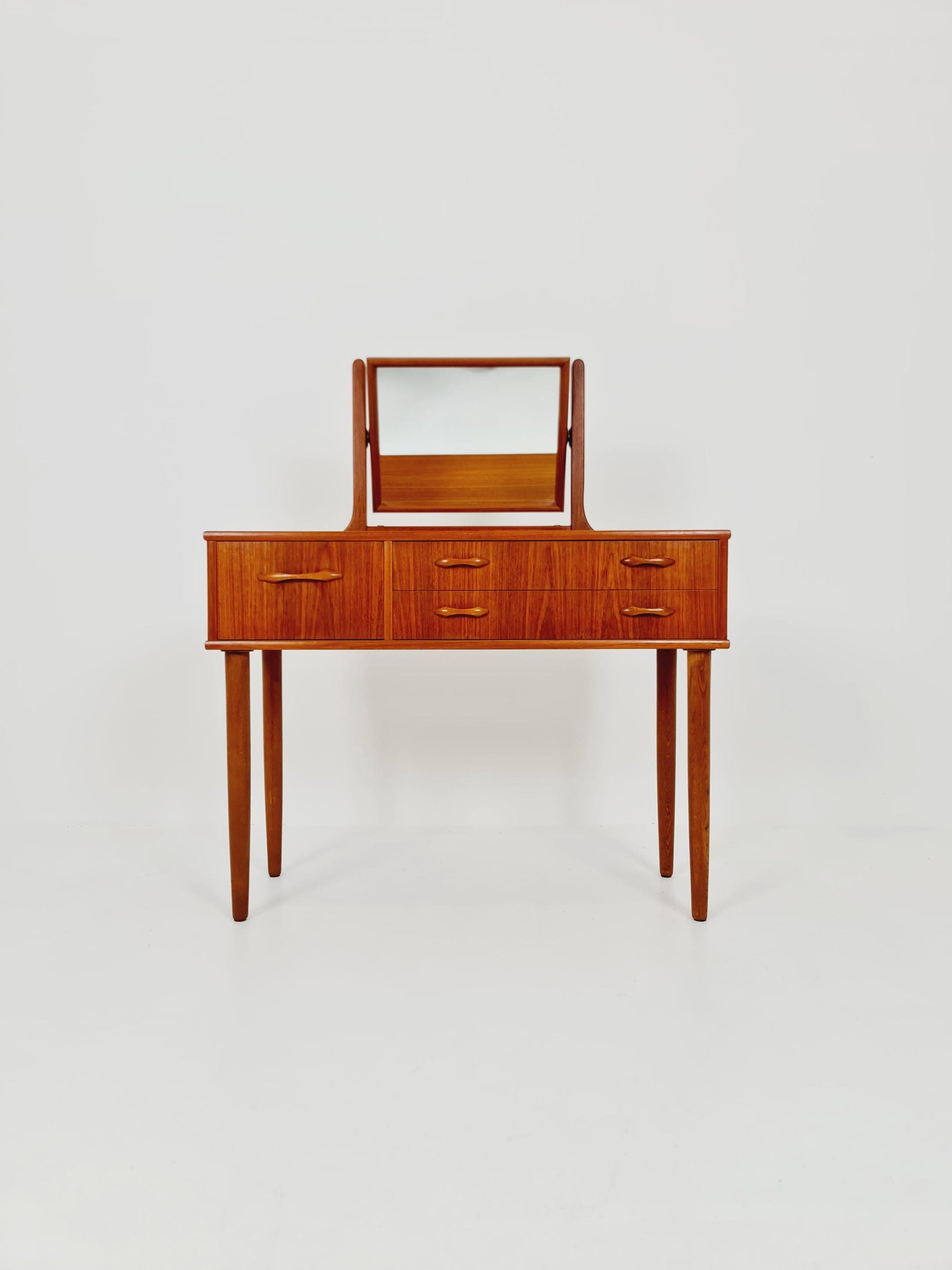 Mid Century Modern Danish Teak vanity table/ make up, 1960s
