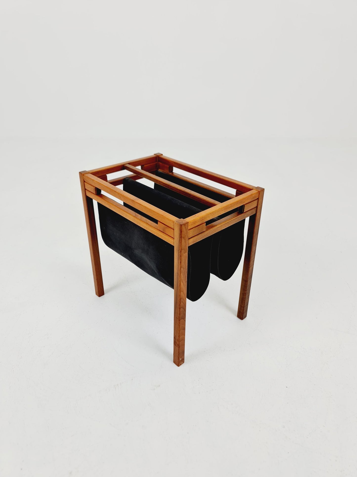 Danish Mid century solid Walnut magazine rack by Salling stolefabrik, 1960s