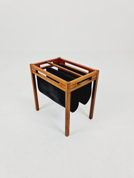 Danish Mid century solid Walnut magazine rack by Salling stolefabrik, 1960s