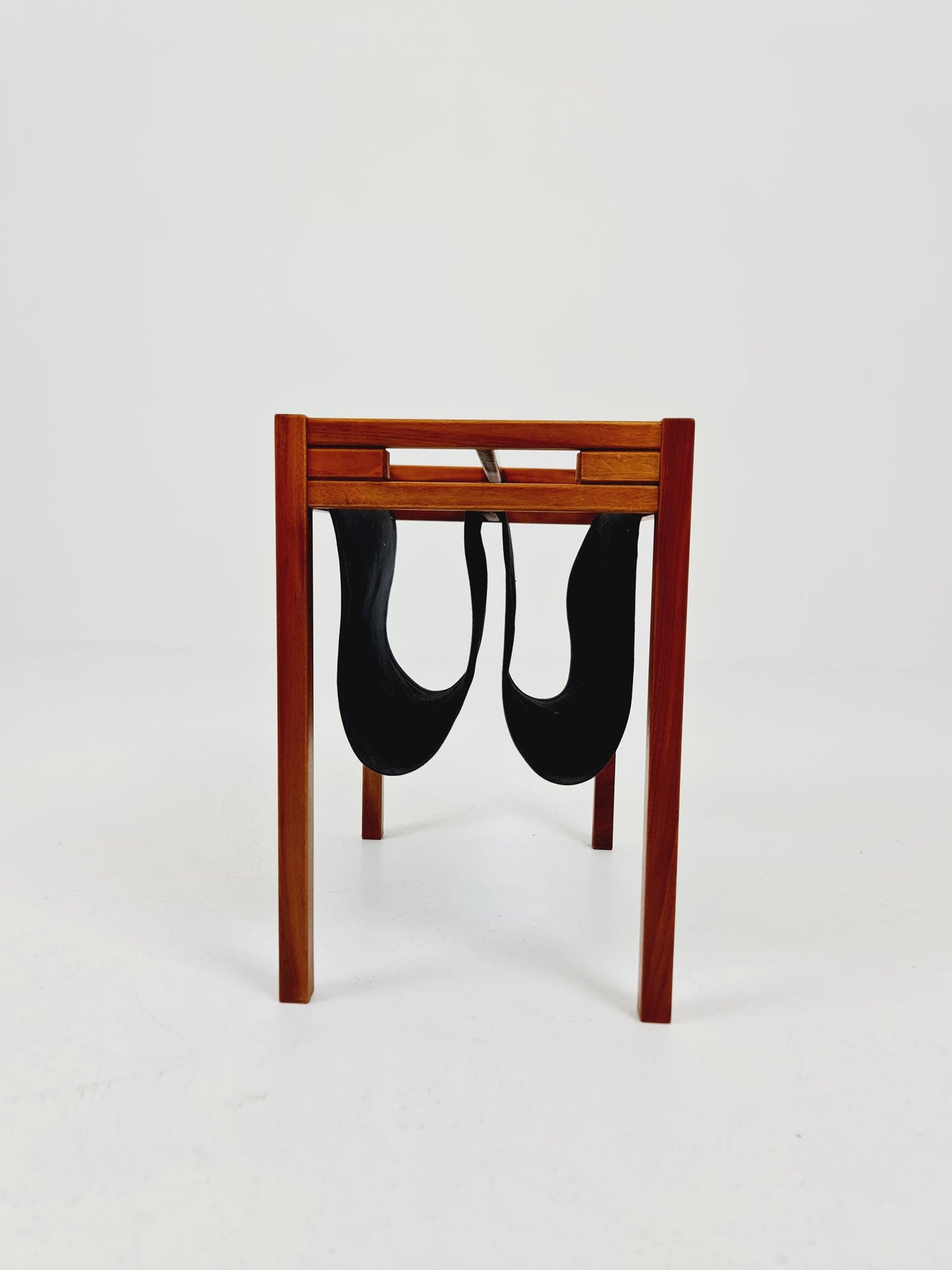 Danish Mid century solid Walnut magazine rack by Salling stolefabrik, 1960s