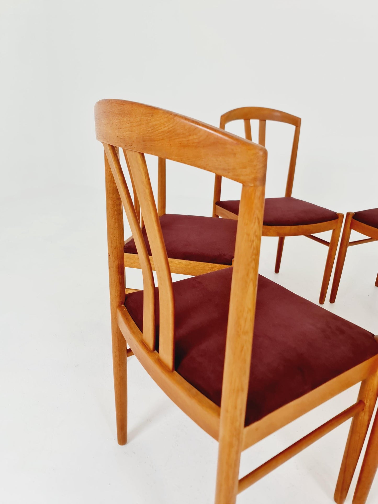 Mid Century Danish solid teak dining Chairs by henning sørensen, Set of 6 , 1960s