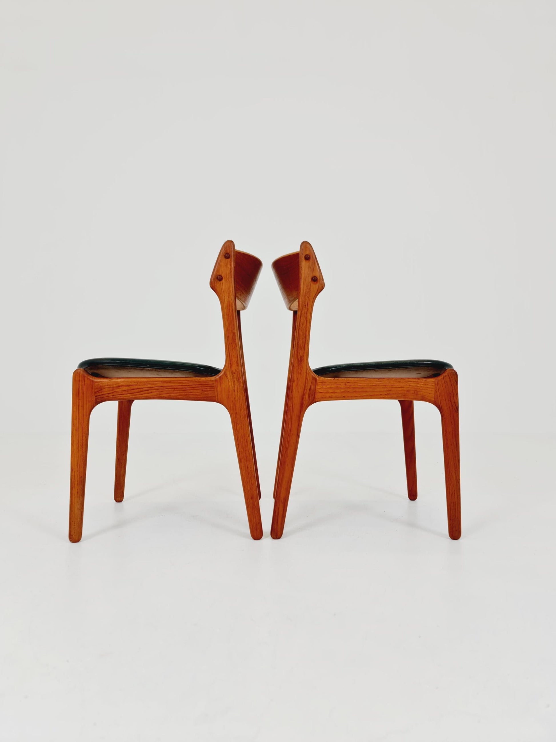 Vintage Danish teak dining/desk chairs by Erik Buch for O D Möbler, 1960s Set of 2