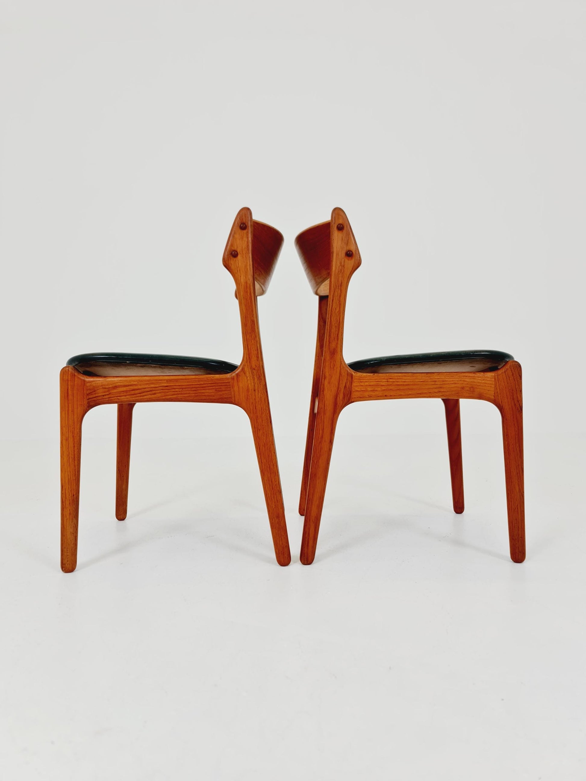 Vintage Danish teak dining/desk chairs by Erik Buch for O D Möbler, 1960s Set of 2