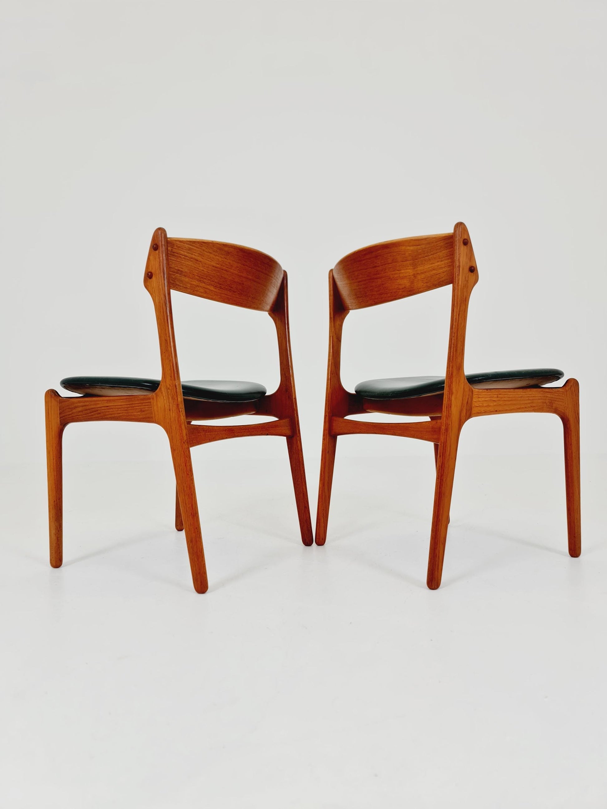 Vintage Danish teak dining/desk chairs by Erik Buch for O D Möbler, 1960s Set of 2