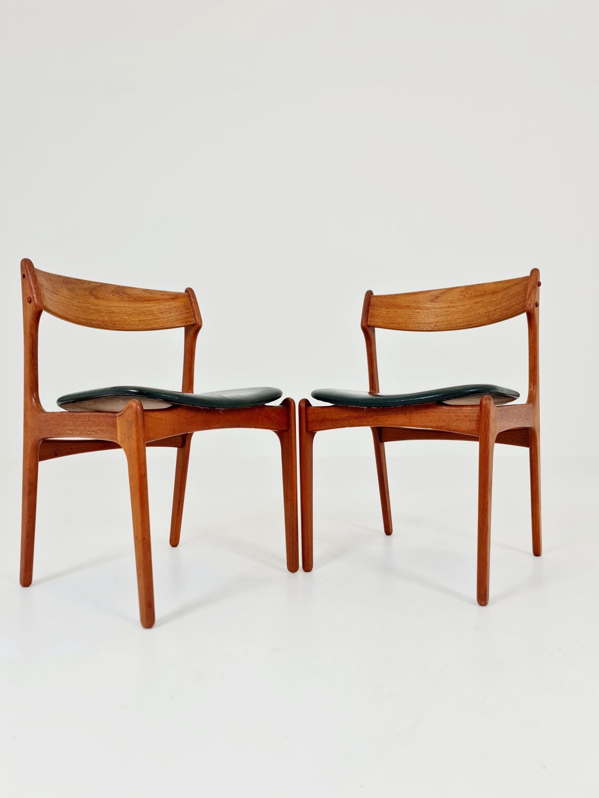 Vintage Danish teak dining/desk chairs by Erik Buch for O D Möbler, 1960s Set of 2