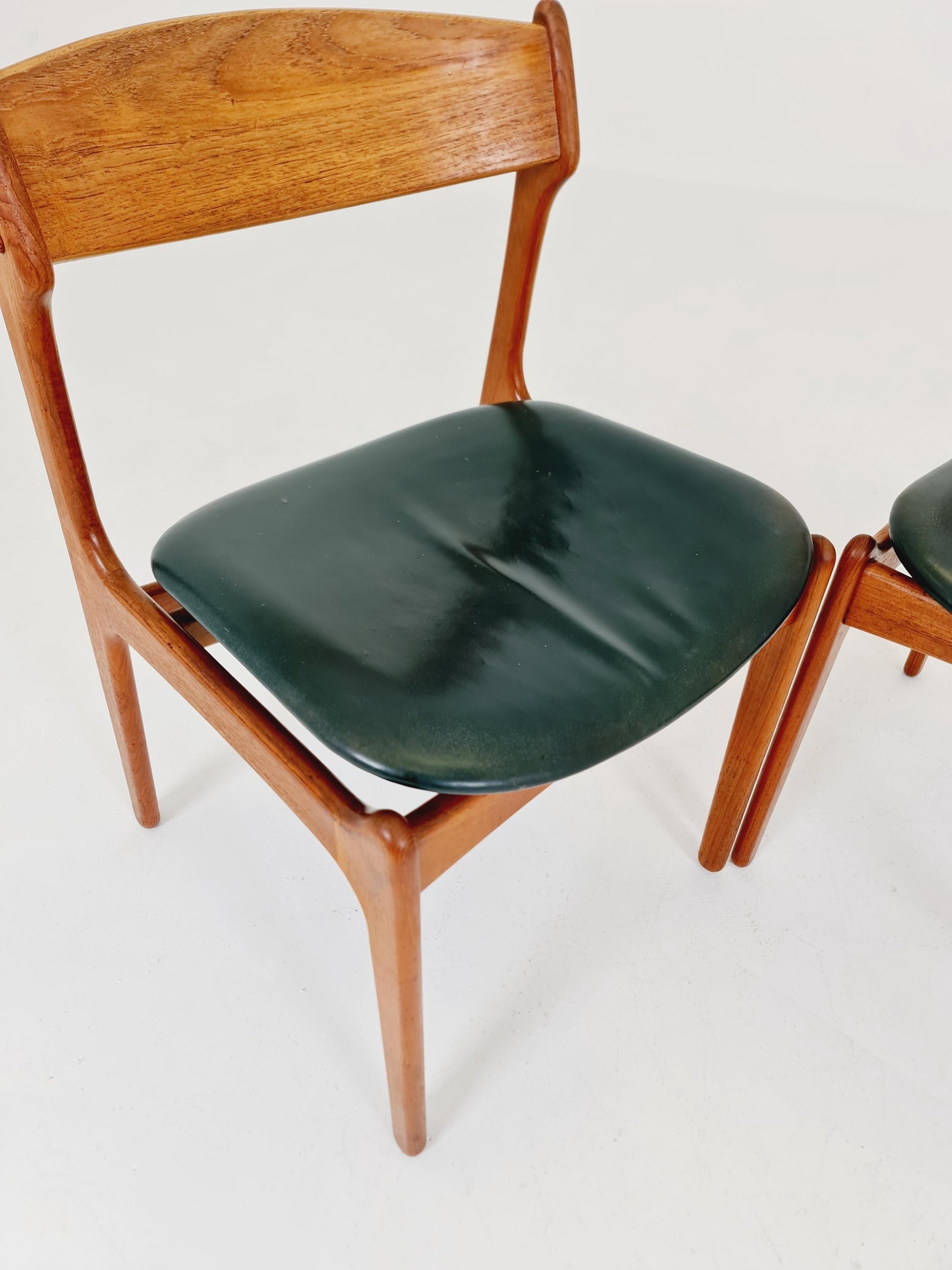 Vintage Danish teak dining/desk chairs by Erik Buch for O D Möbler, 1960s Set of 2