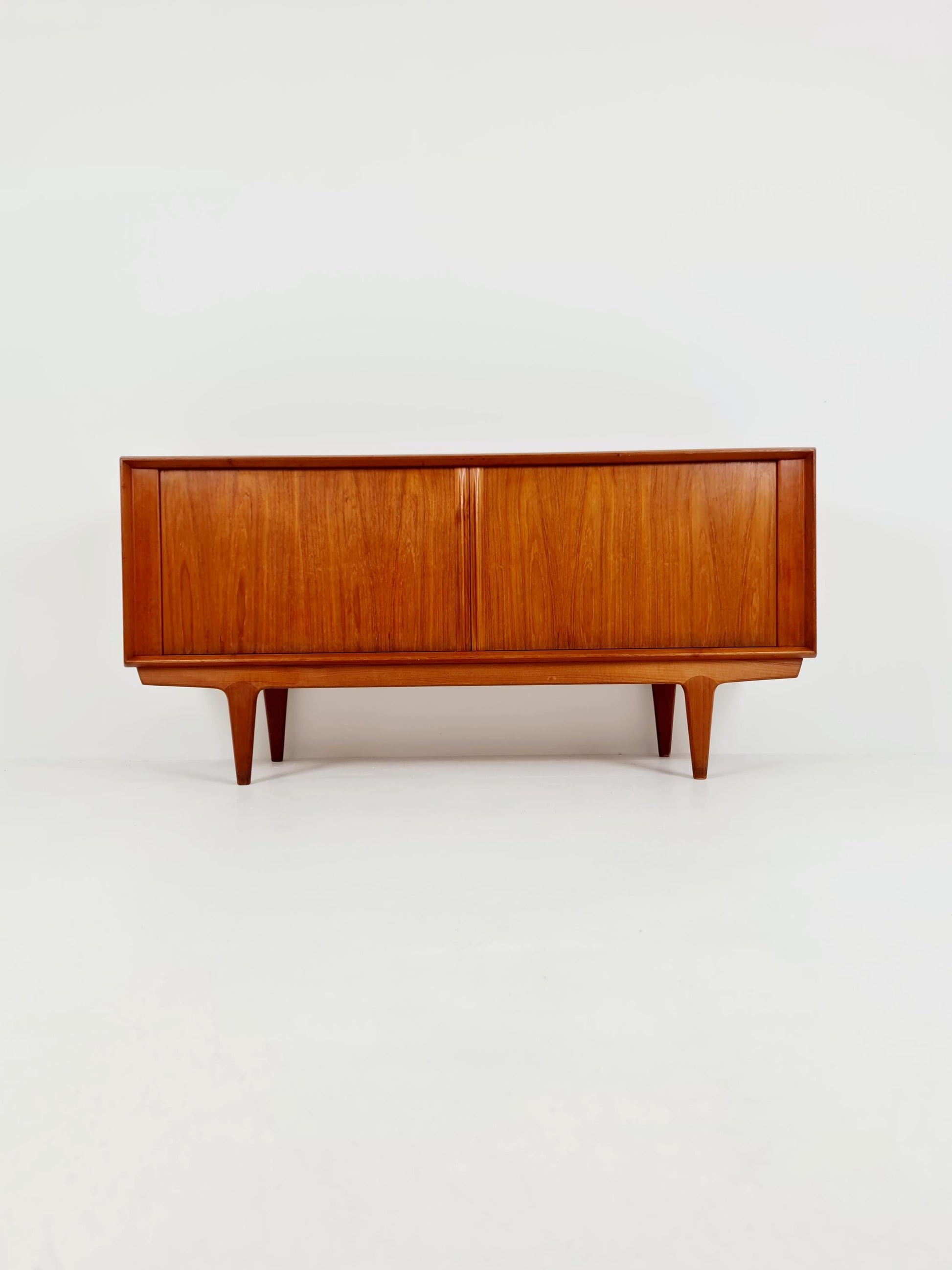 Rare Mid century Dansih Teak Sideboard With roll - up doors by Bernhard Pedersen & Son , 1960s