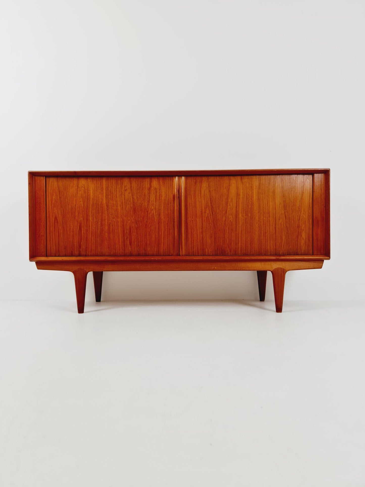 Rare Mid century Dansih Teak Sideboard With roll - up doors by Bernhard Pedersen & Son , 1960s