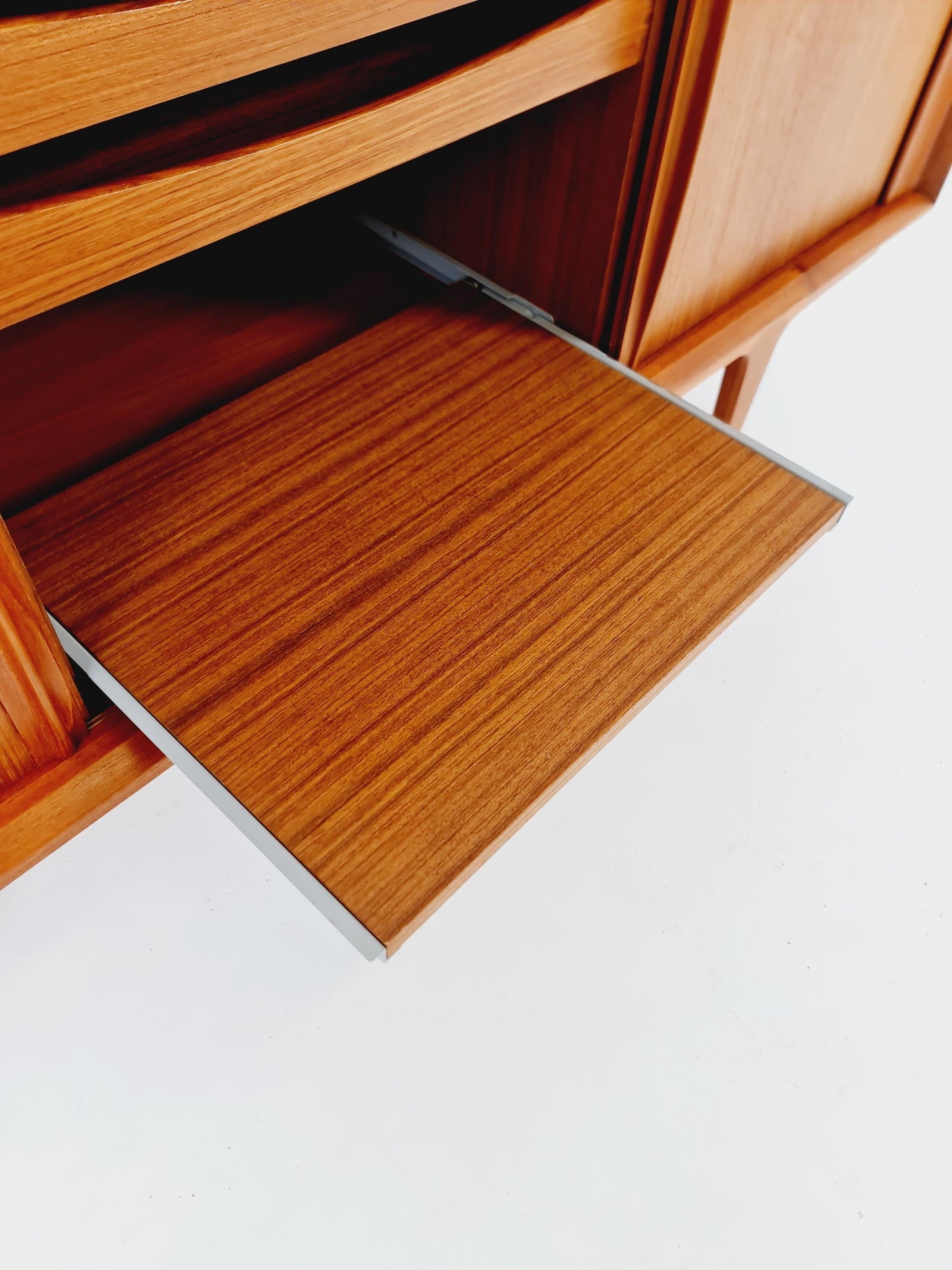 Rare Mid century Dansih Teak Sideboard With roll - up doors by Bernhard Pedersen & Son , 1960s