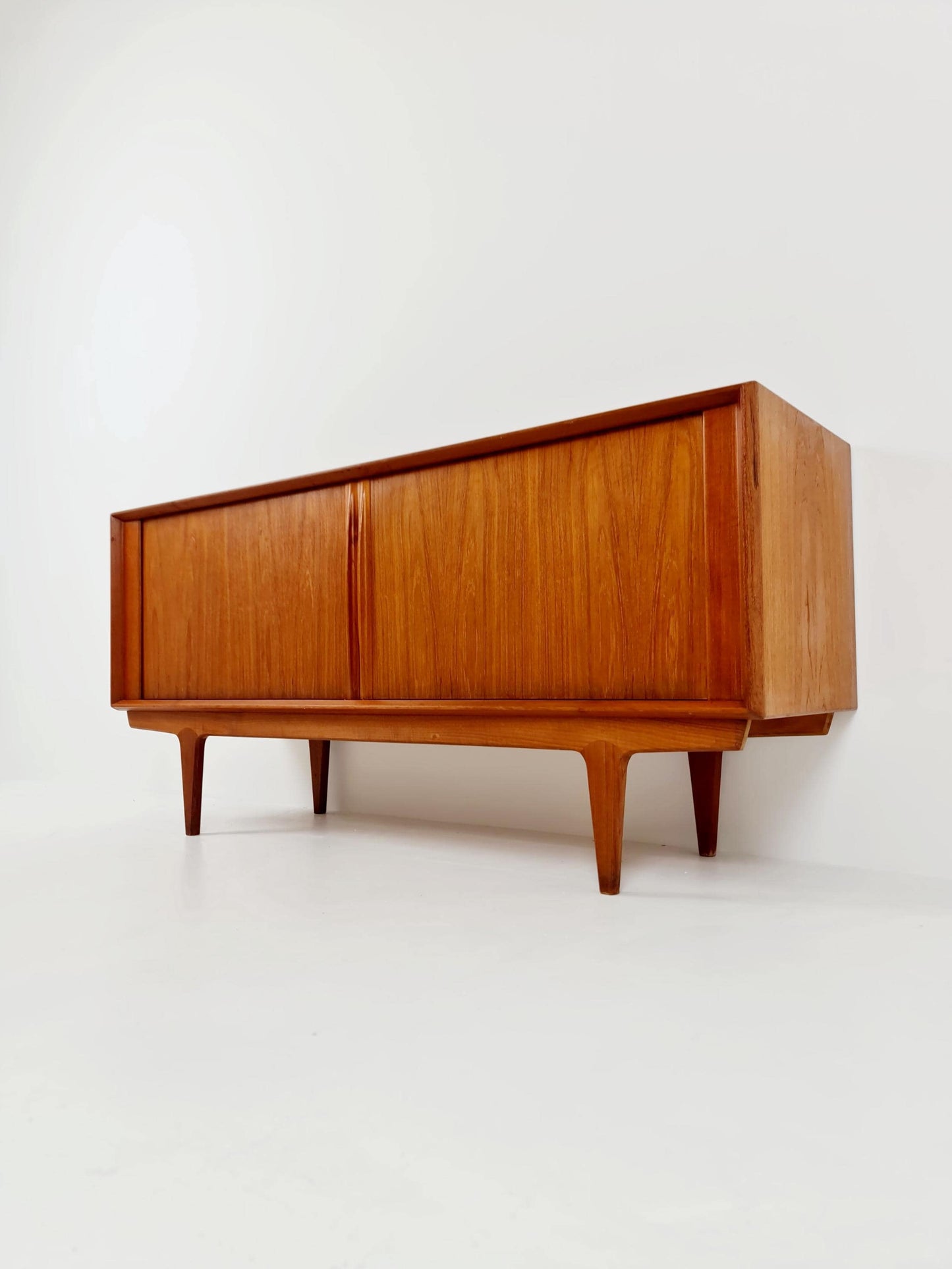 Rare Mid century Dansih Teak Sideboard With roll - up doors by Bernhard Pedersen & Son , 1960s