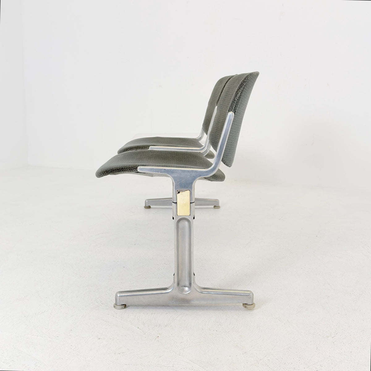 Rare Mid century Giancarlo Piretti Axis 3000 2-Seater Bench with side Table for Anonima Castelli, Italy, 1970s