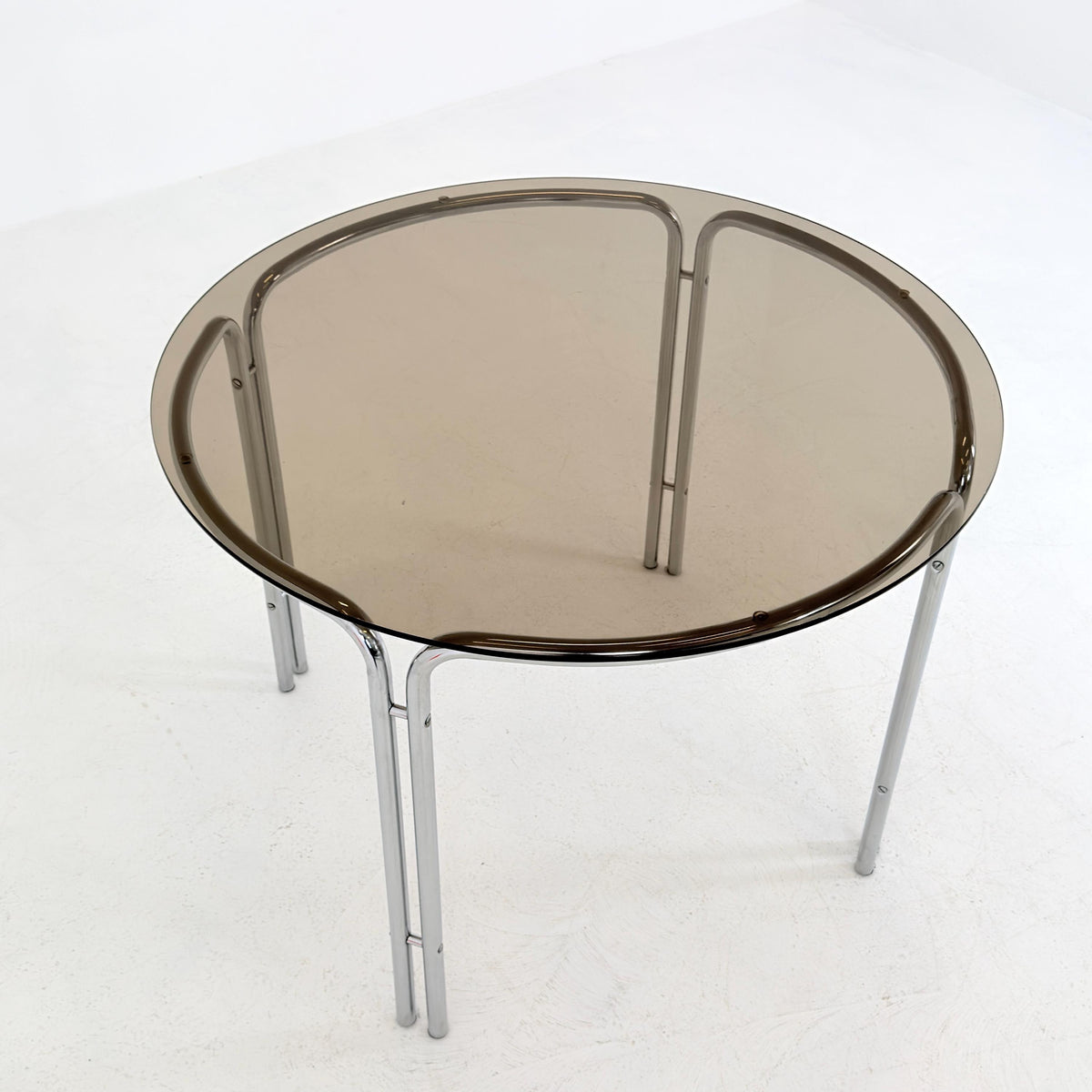 Mid-Century Italian Round Dining Table by Gastone Rinaldi, 1970s