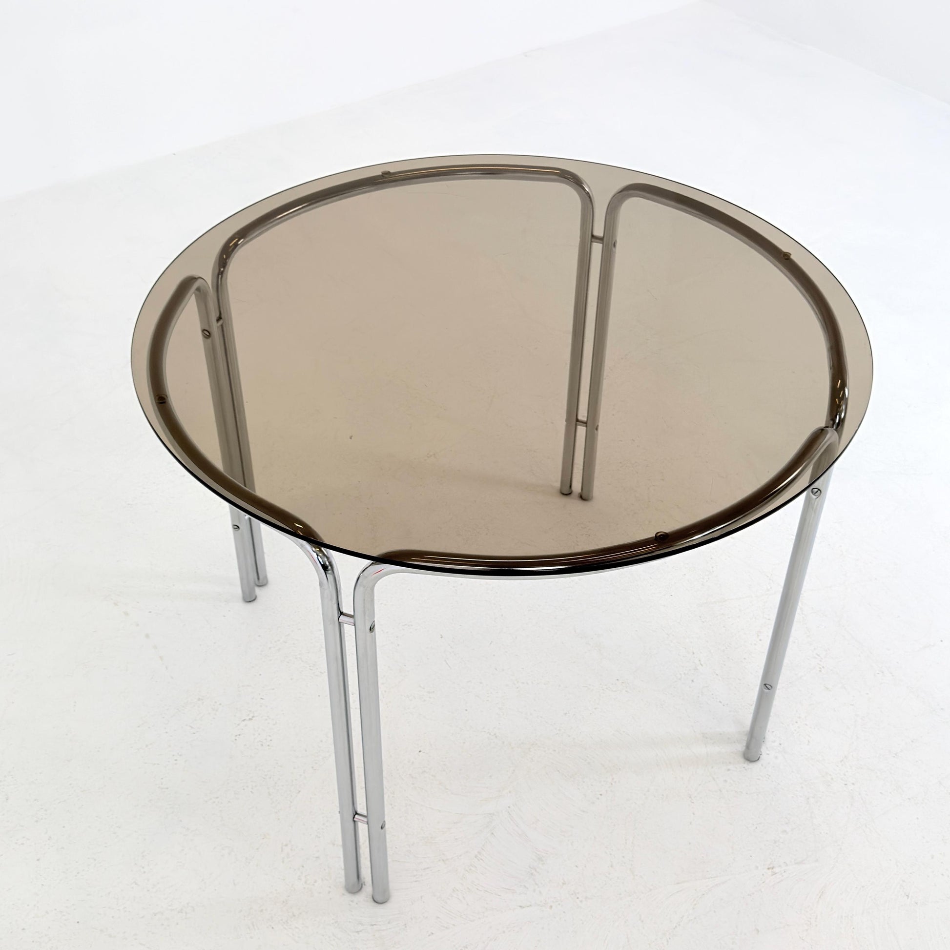 Mid-Century Italian Round Dining Table by Gastone Rinaldi, 1970s