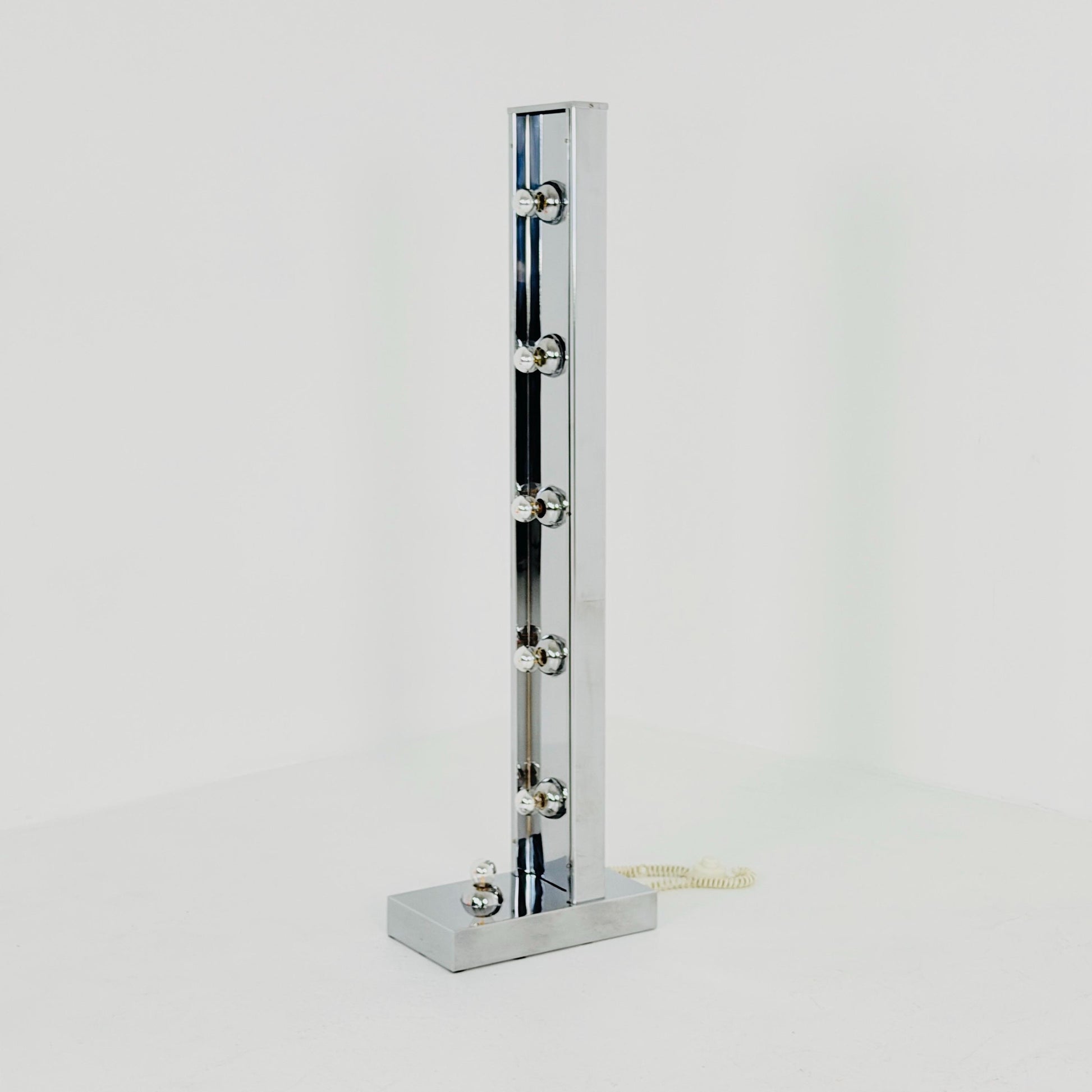 Rare Mid-Century Chrome Floor Lamp | Sputnik Space Age Lamp | Italian Design 1980s |
