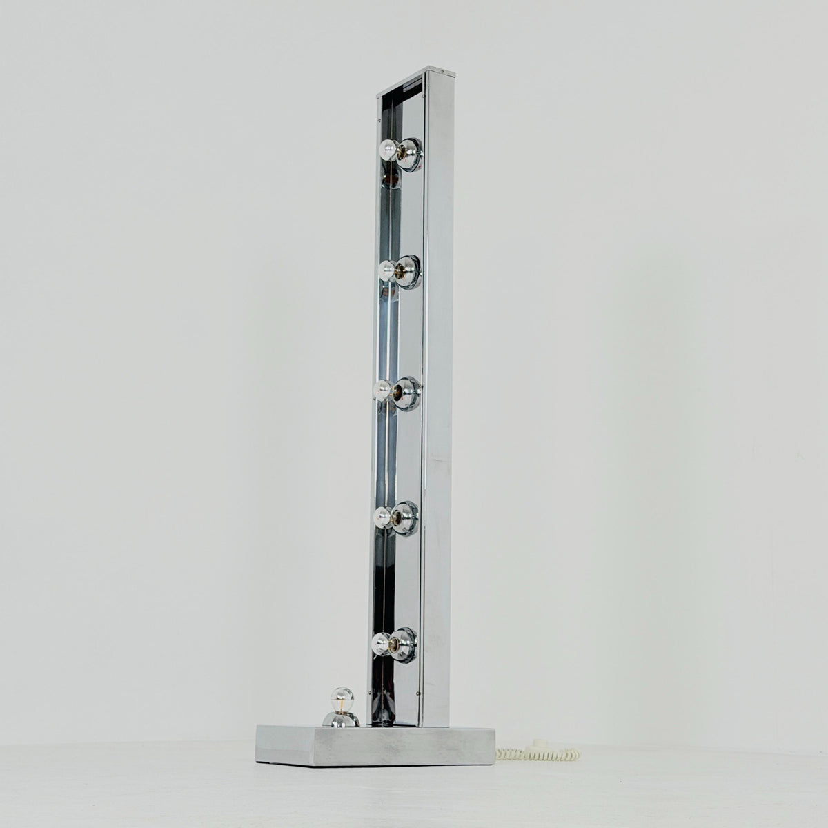 Rare Mid-Century Chrome Floor Lamp | Sputnik Space Age Lamp | Italian Design 1980s |
