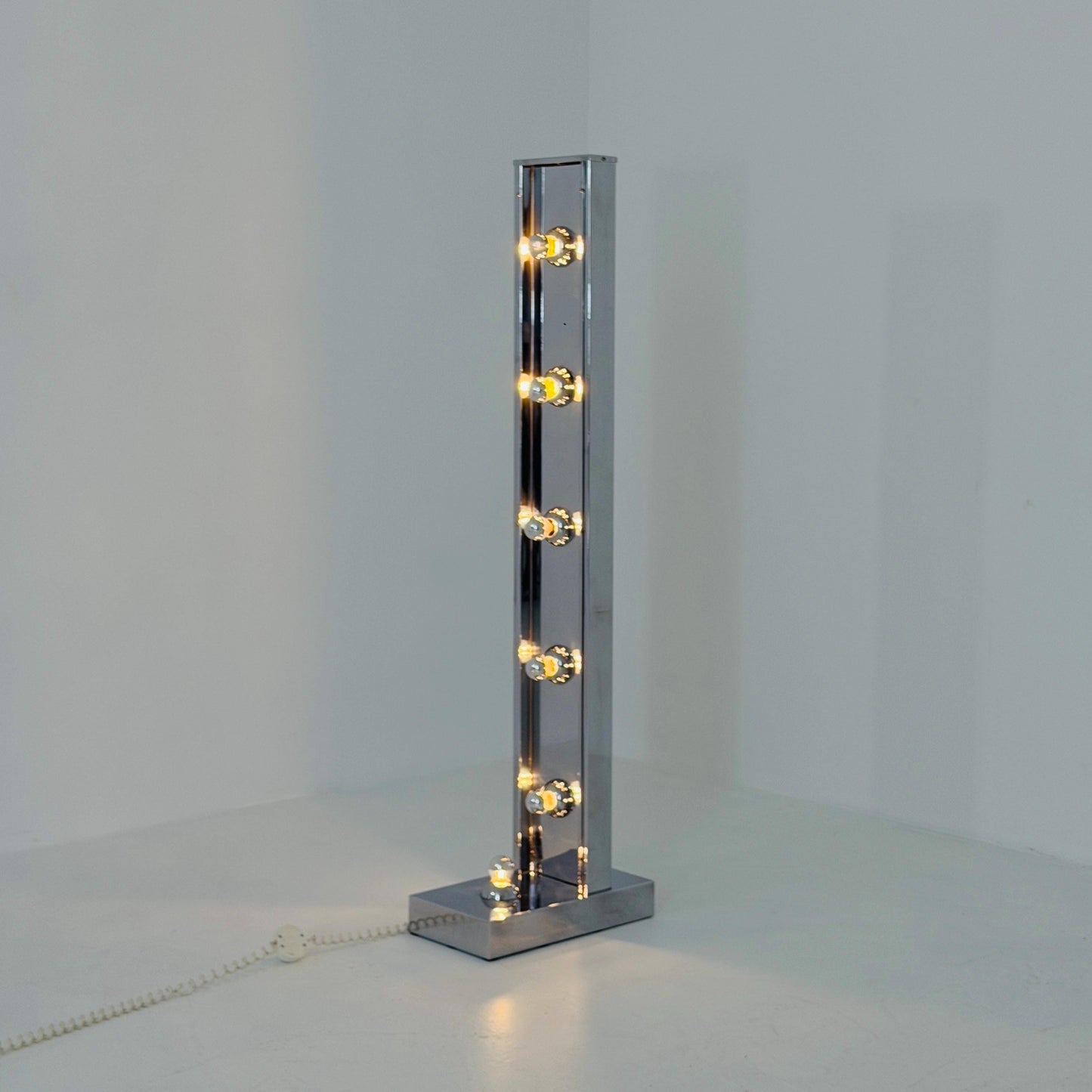 Rare Mid-Century Chrome Floor Lamp | Sputnik Space Age Lamp | Italian Design 1980s |