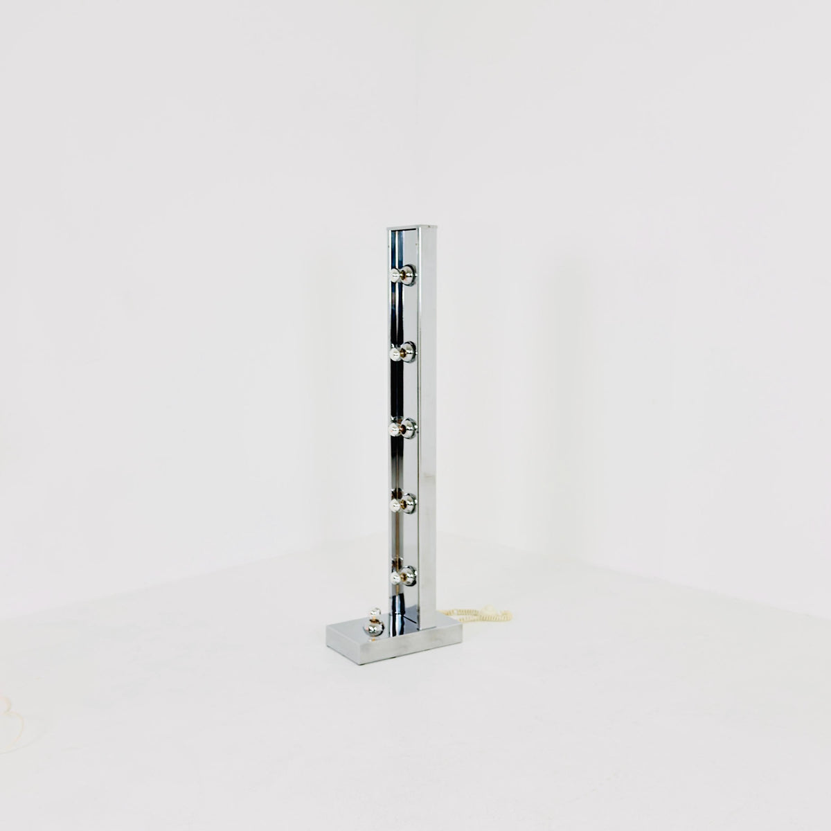 Rare Mid-Century Chrome Floor Lamp | Sputnik Space Age Lamp | Italian Design 1980s |