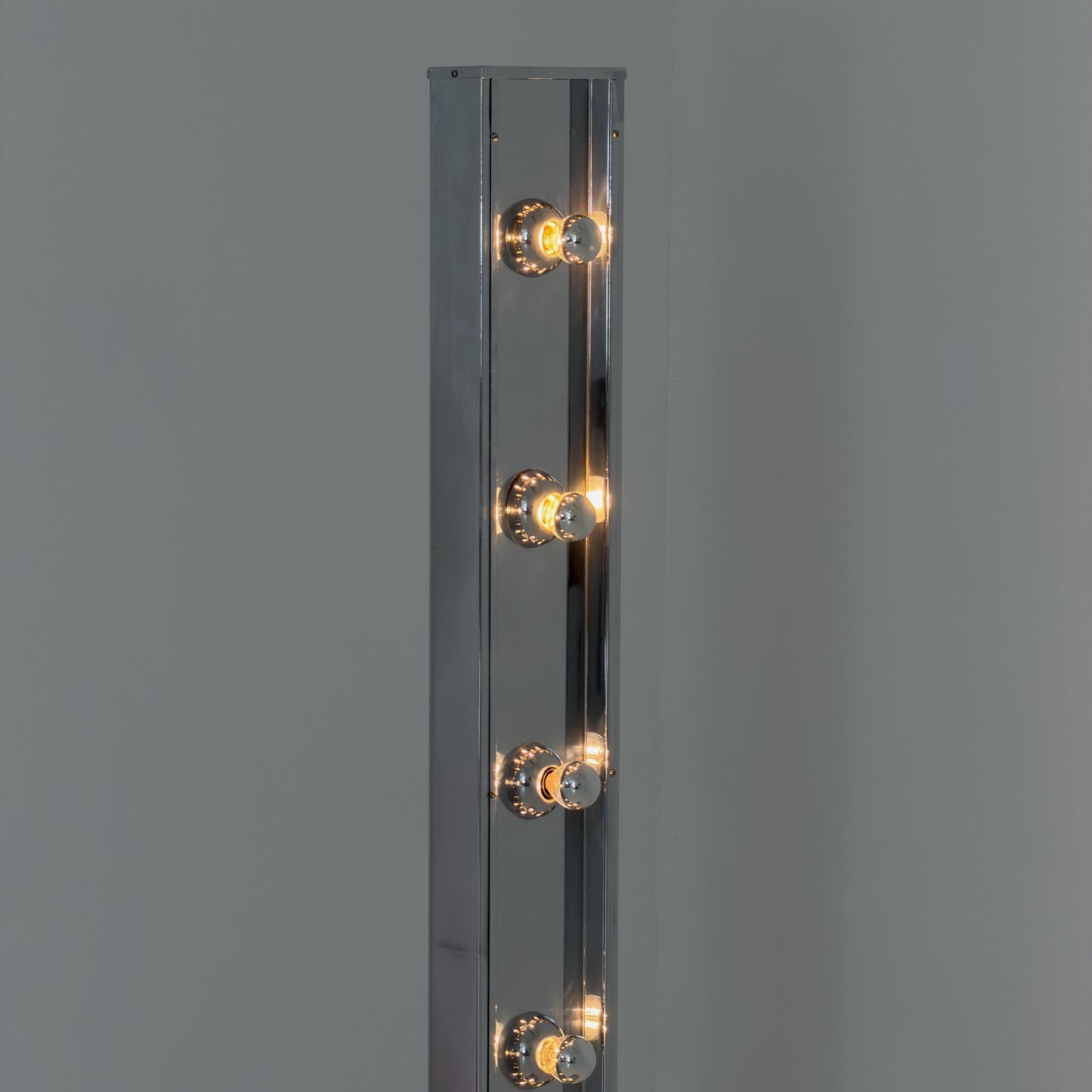 Rare Mid-Century Chrome Floor Lamp | Sputnik Space Age Lamp | Italian Design 1980s |