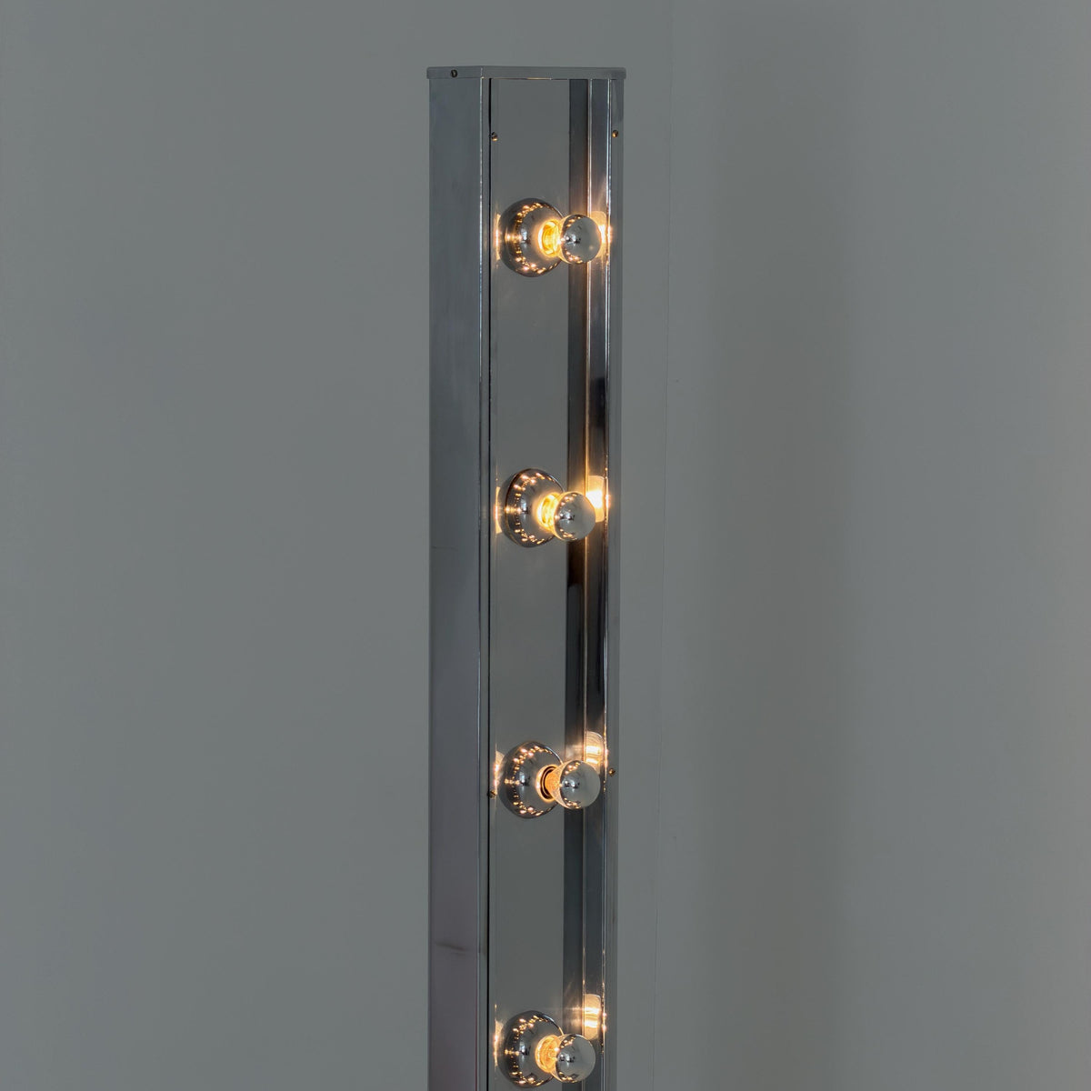 Rare Mid-Century Chrome Floor Lamp | Sputnik Space Age Lamp | Italian Design 1980s |