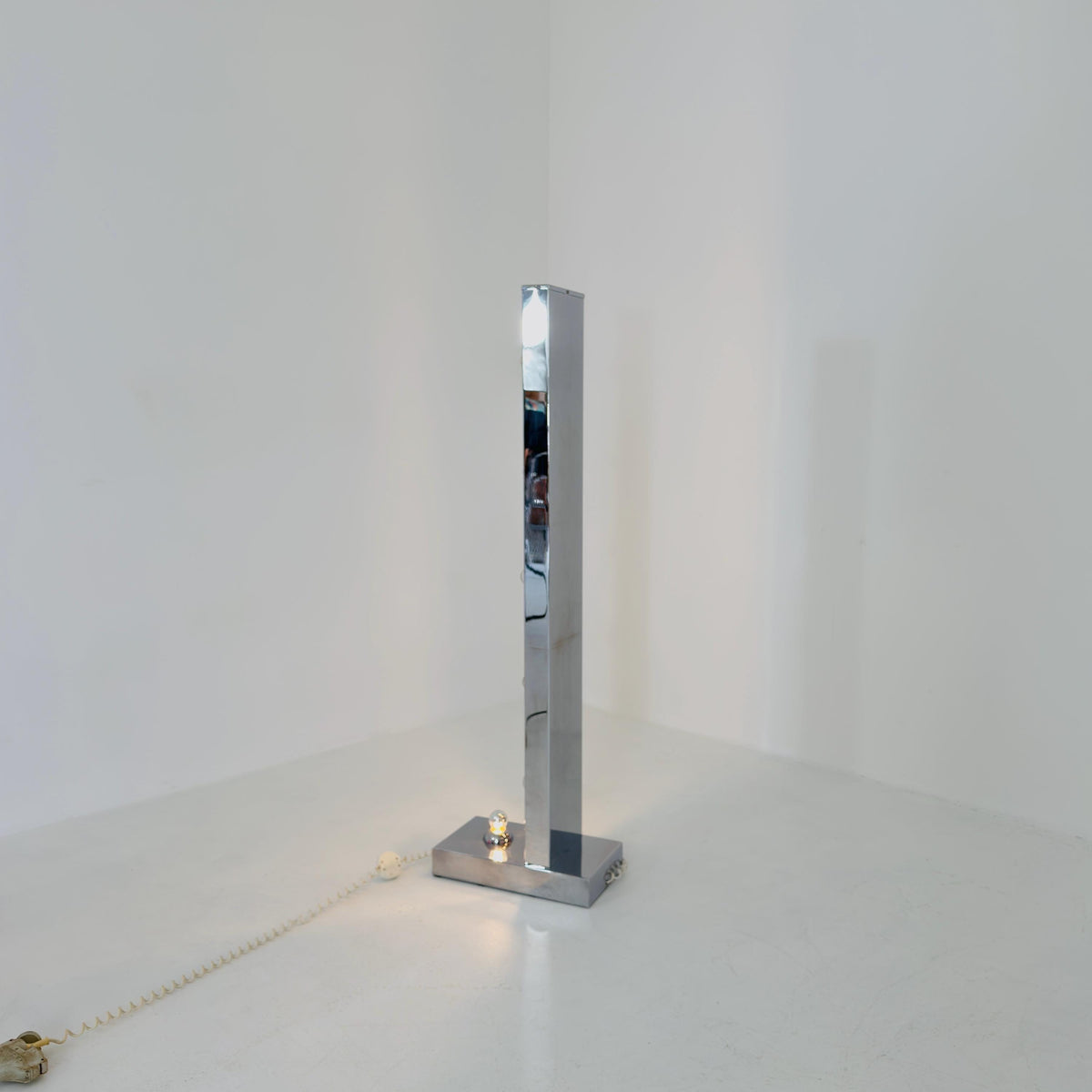 Rare Mid-Century Chrome Floor Lamp | Sputnik Space Age Lamp | Italian Design 1980s |