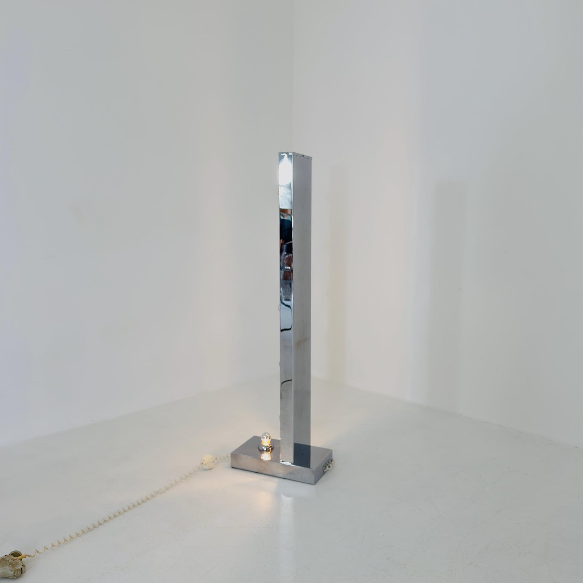 Rare Mid-Century Chrome Floor Lamp | Sputnik Space Age Lamp | Italian Design 1980s |