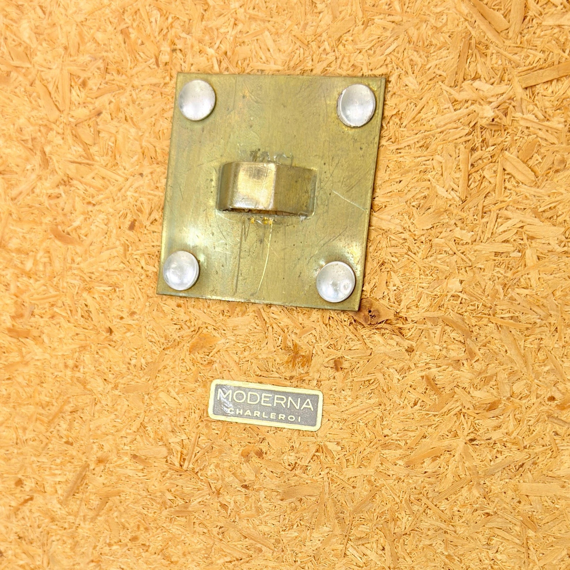 Rare large Mid Century Brass Mirror | by Moderna Charleroi | Belgium 1960s