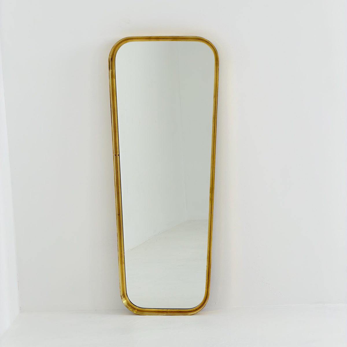 Rare large Mid Century Brass Mirror | by Moderna Charleroi | Belgium 1960s