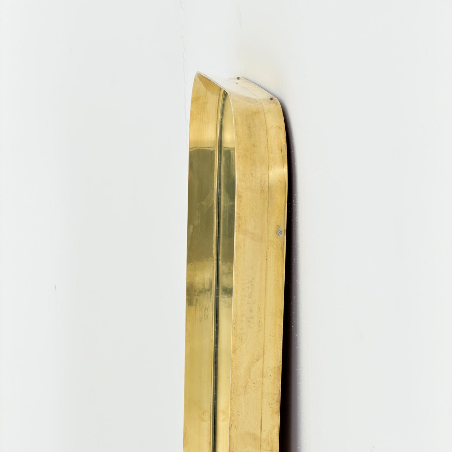 Rare large Mid Century Brass Mirror | by Moderna Charleroi | Belgium 1960s