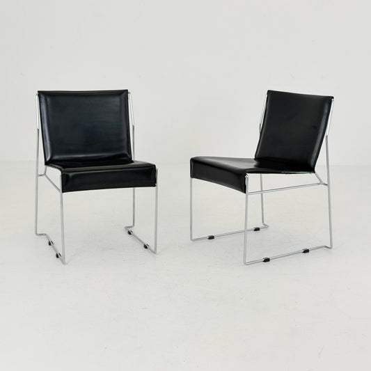 Mid century Bauhaus Chairs by Frag Milano Italy 1980s
