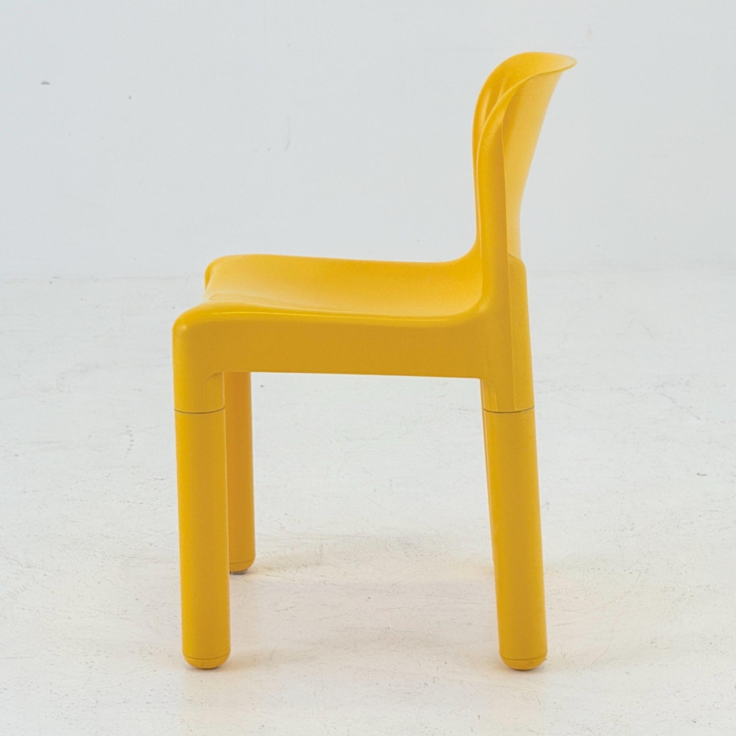 Mid century Spaceage Carlo Bartoli Roter 4875 yellow Chair for Kartell – Italy, 1970s