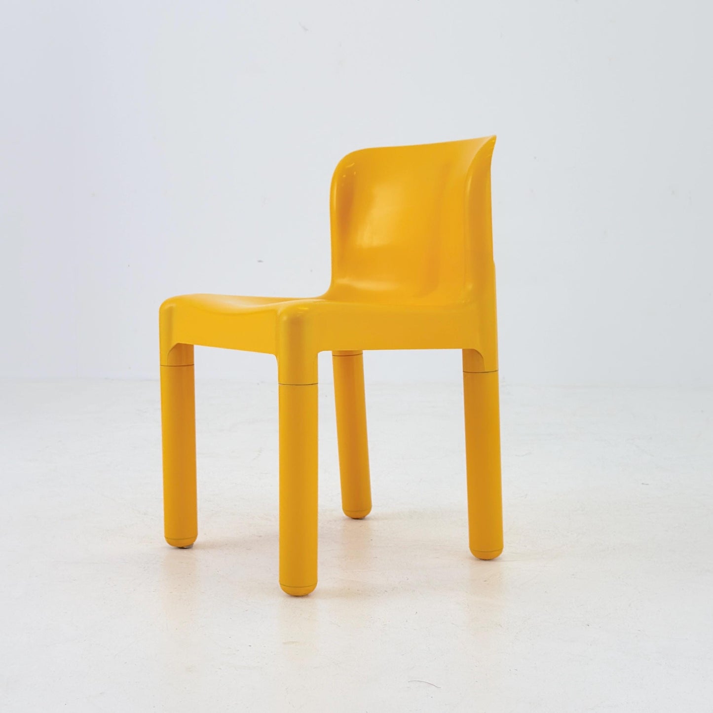 Mid century Spaceage Carlo Bartoli Roter 4875 yellow Chair for Kartell – Italy, 1970s