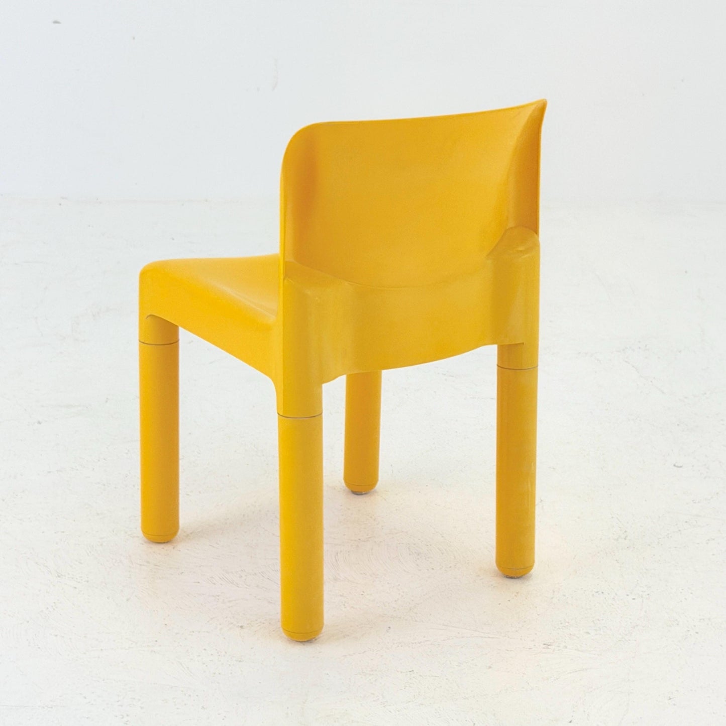 Mid century Spaceage Carlo Bartoli Roter 4875 yellow Chair for Kartell – Italy, 1970s